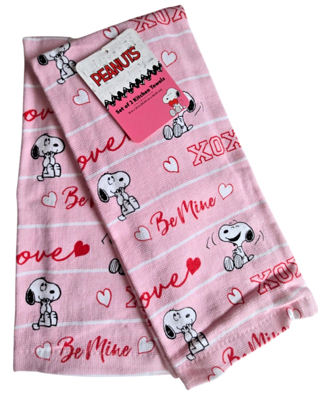Peanuts Peanuts Snoopy Kitchen Towels Set Be Mine NWT Size ONE SIZE - 1 Thumbnail