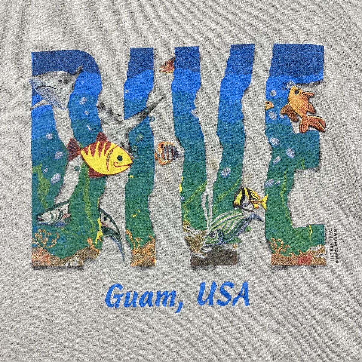 Hanes Vintage 90’ DIVE GUAM USA The Sun Tee Shirt Size US M / EU 48-50 / 2 - 3 Thumbnail
