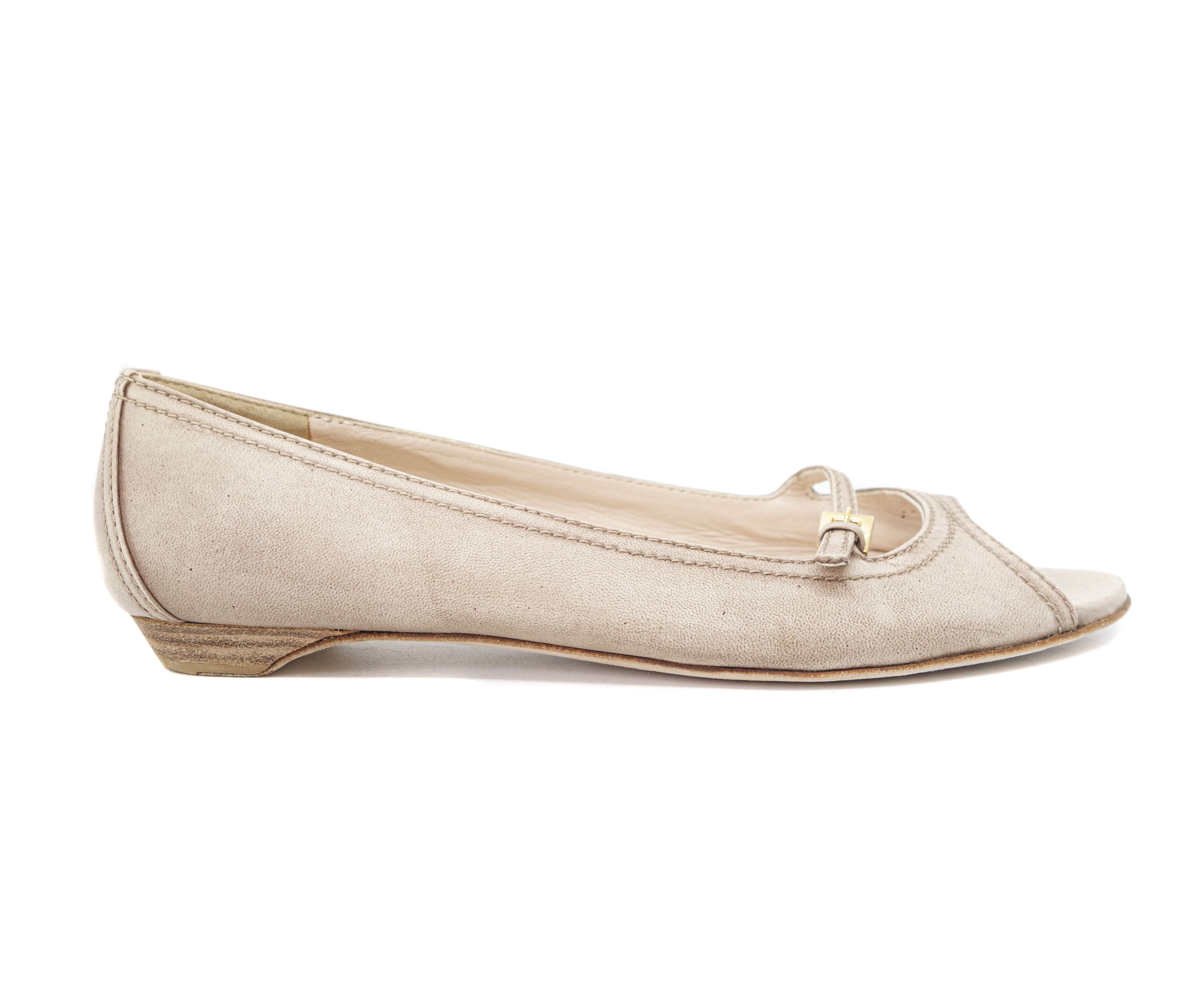 Prada Leather Boat Ballet Shoes Size US 7 / IT 37 - 1 Thumbnail
