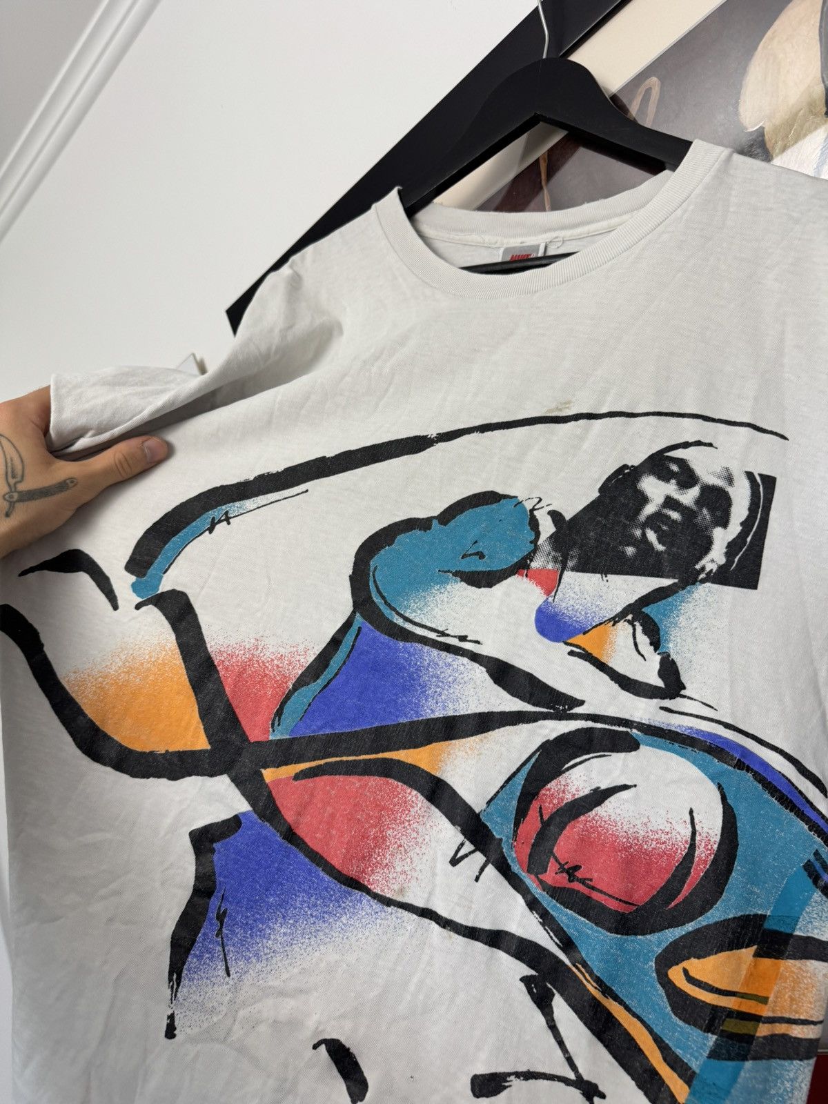 Nike Nike Vintage 90s Jordan Print Tee Single Stitch Retro Basket Size US L / EU 52-54 / 3 - 3 Thumbnail