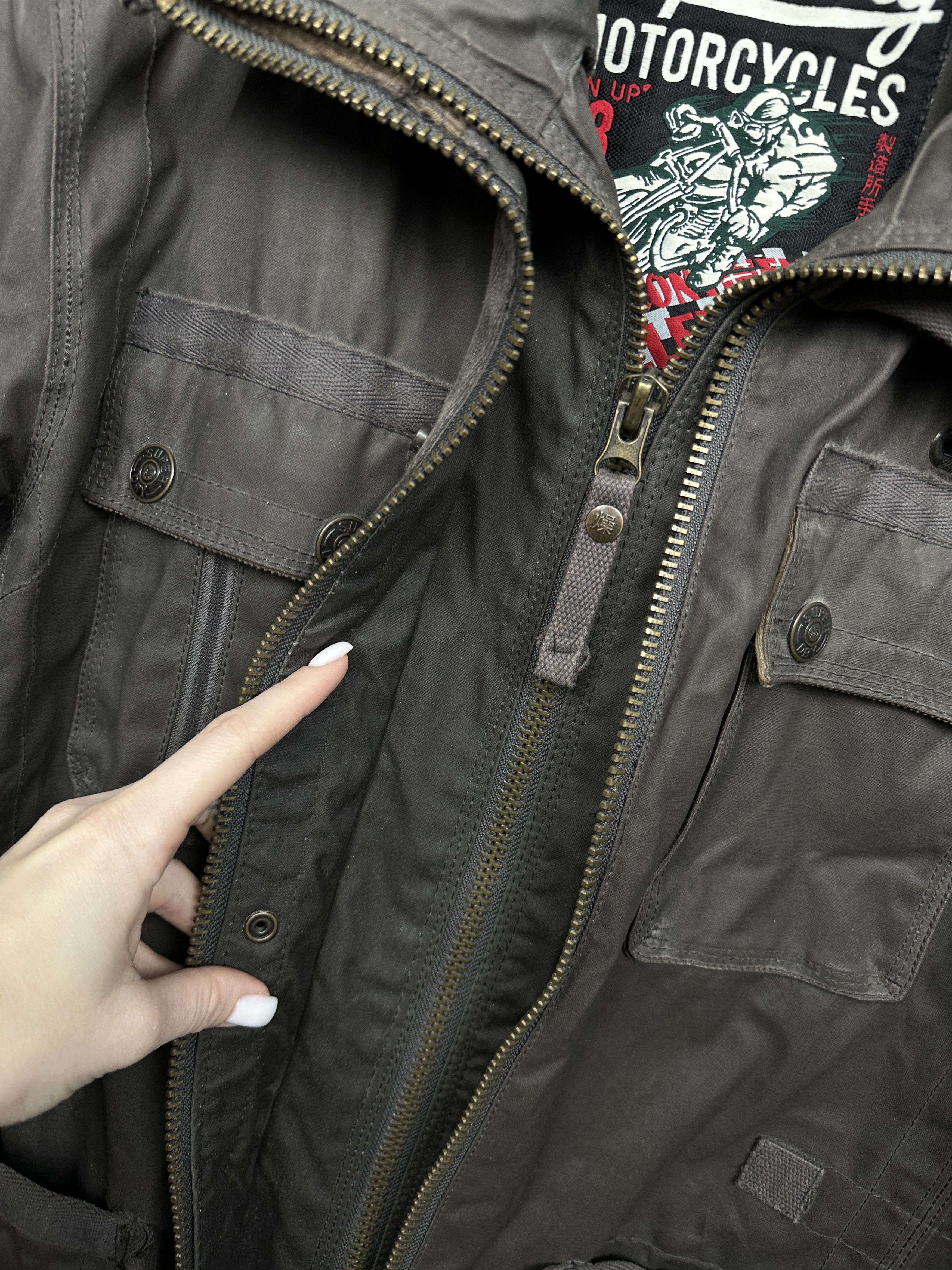 Superdry Superdry Vintage Mens Motorcycles Biker Wax Jacket Size US XL / EU 56 / 4 - 5 Thumbnail