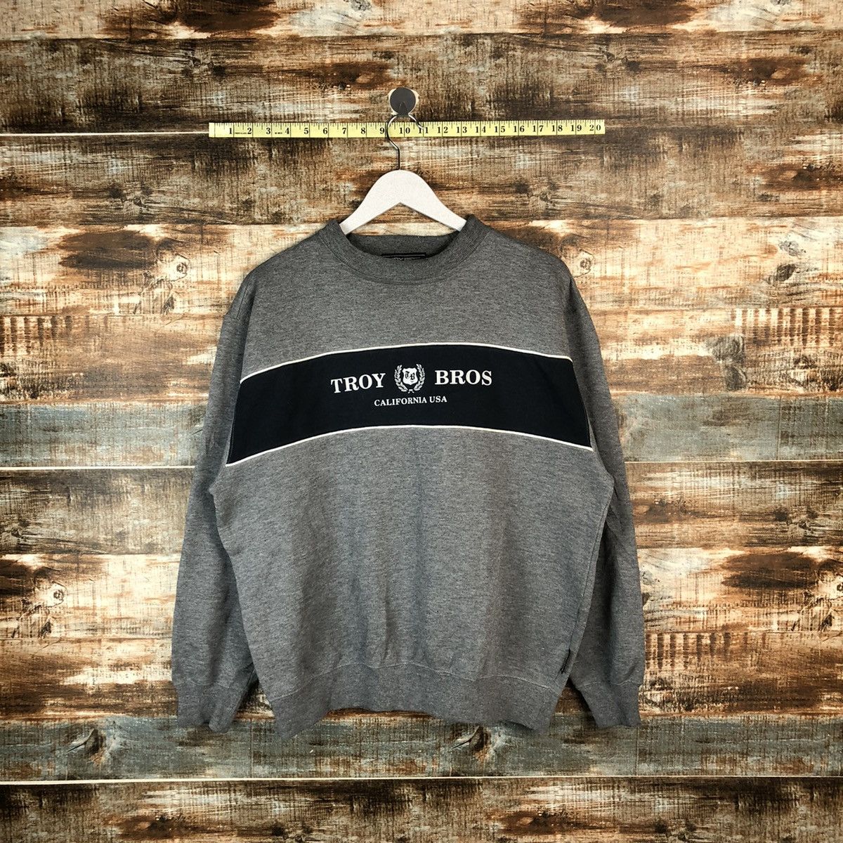 Japanese Brand × Vintage Troy Bros vintage Grey Sweatshirt #A2020 Size US M / EU 48-50 / 2 - 1 Thumbnail
