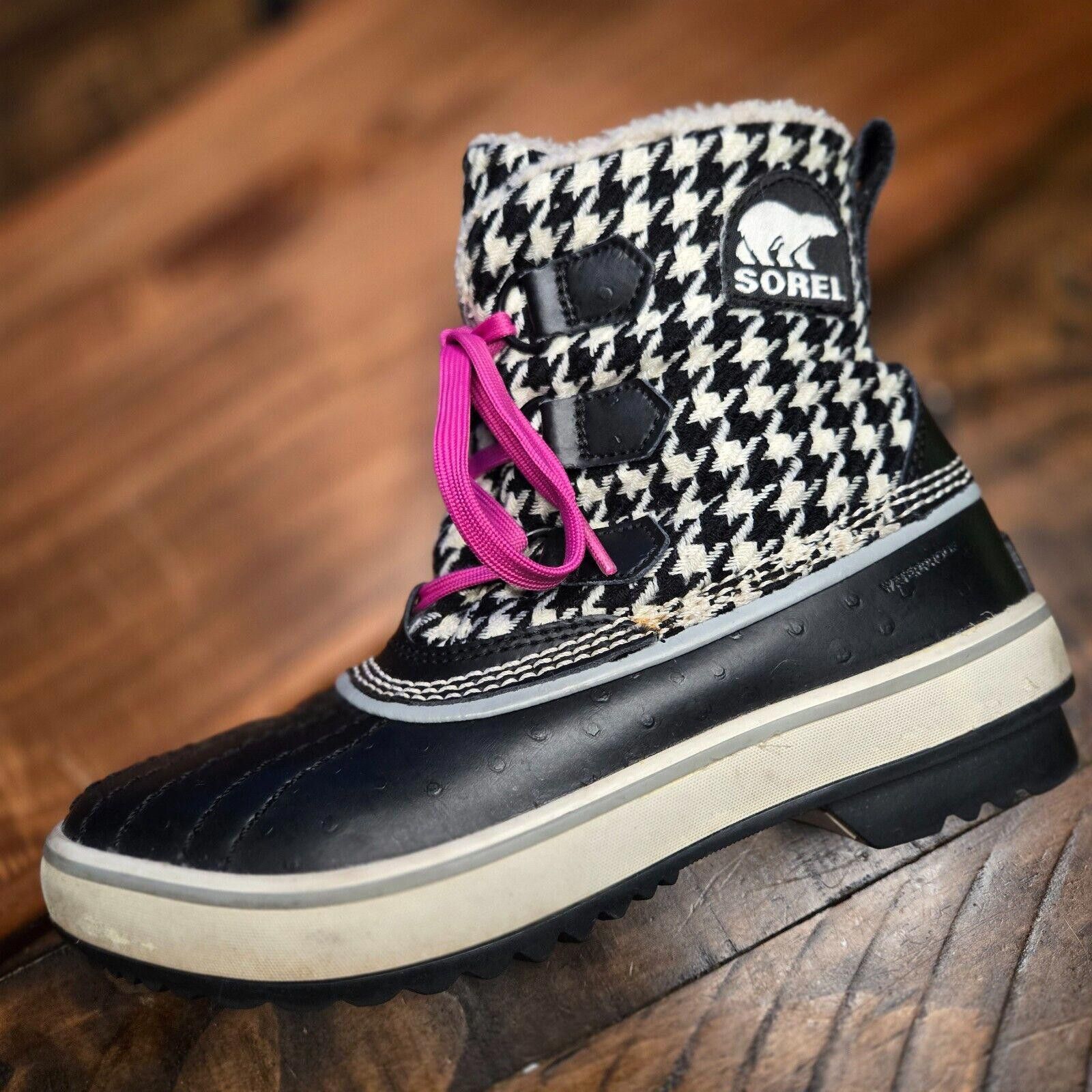 SOREL SOREL Tivoli Houndstooth Boots Snow Womens Size 6 BB3 Size US 6 / IT 36 - 3 Thumbnail