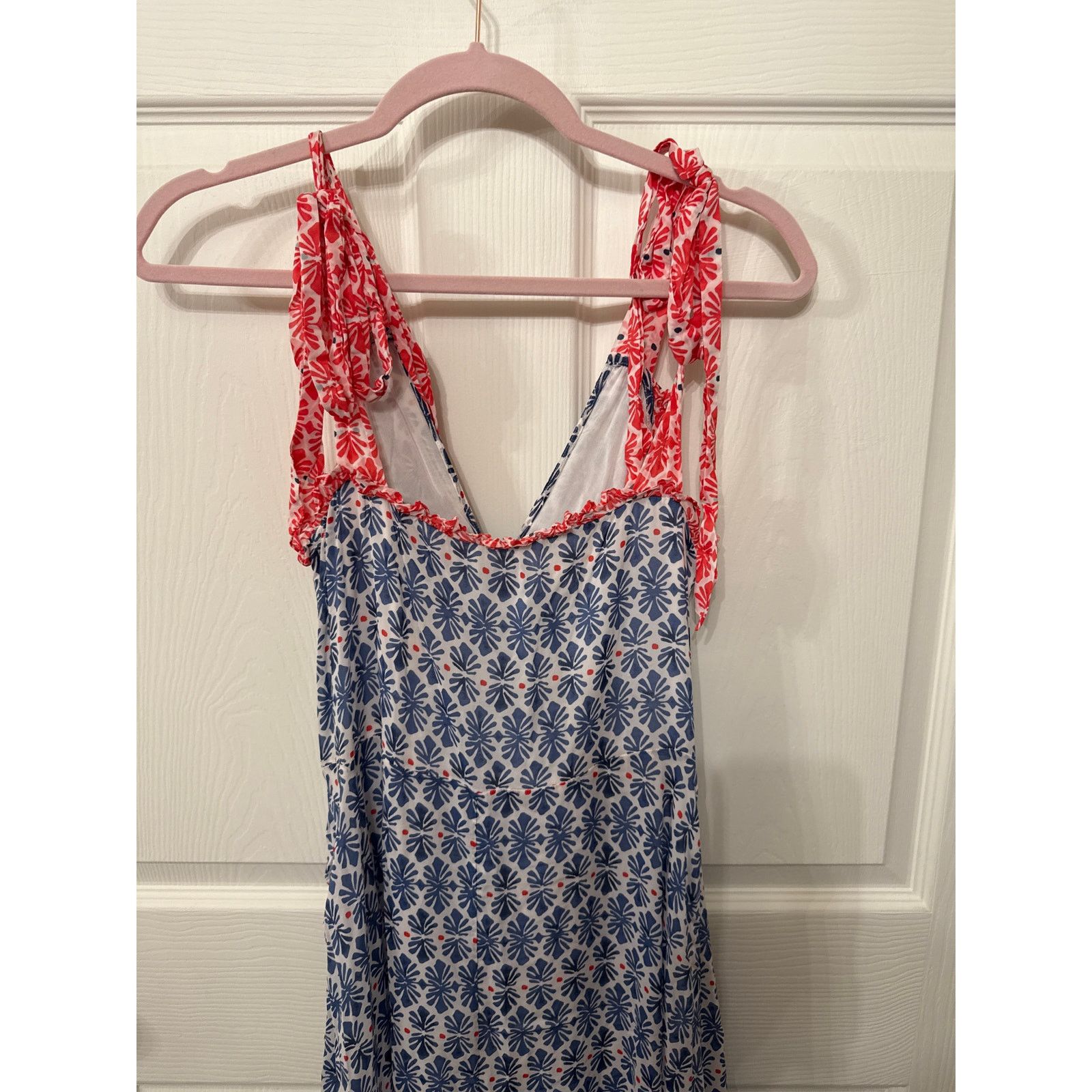 Vineyard Vines Vineyard Vines Block Print Shell Ruffled Maxi Dress, 6 Size M / US 6-8 / IT 42-44 - 5 Thumbnail