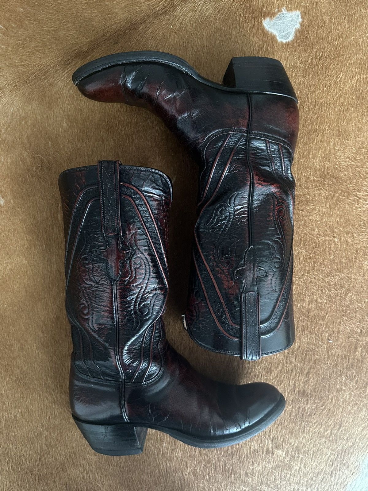 Lucchese Lucchese Vintage Woman’s Cowgirl Boots Size 8B 1L225 Cherry Size US 8 / IT 38 - 8 Thumbnail