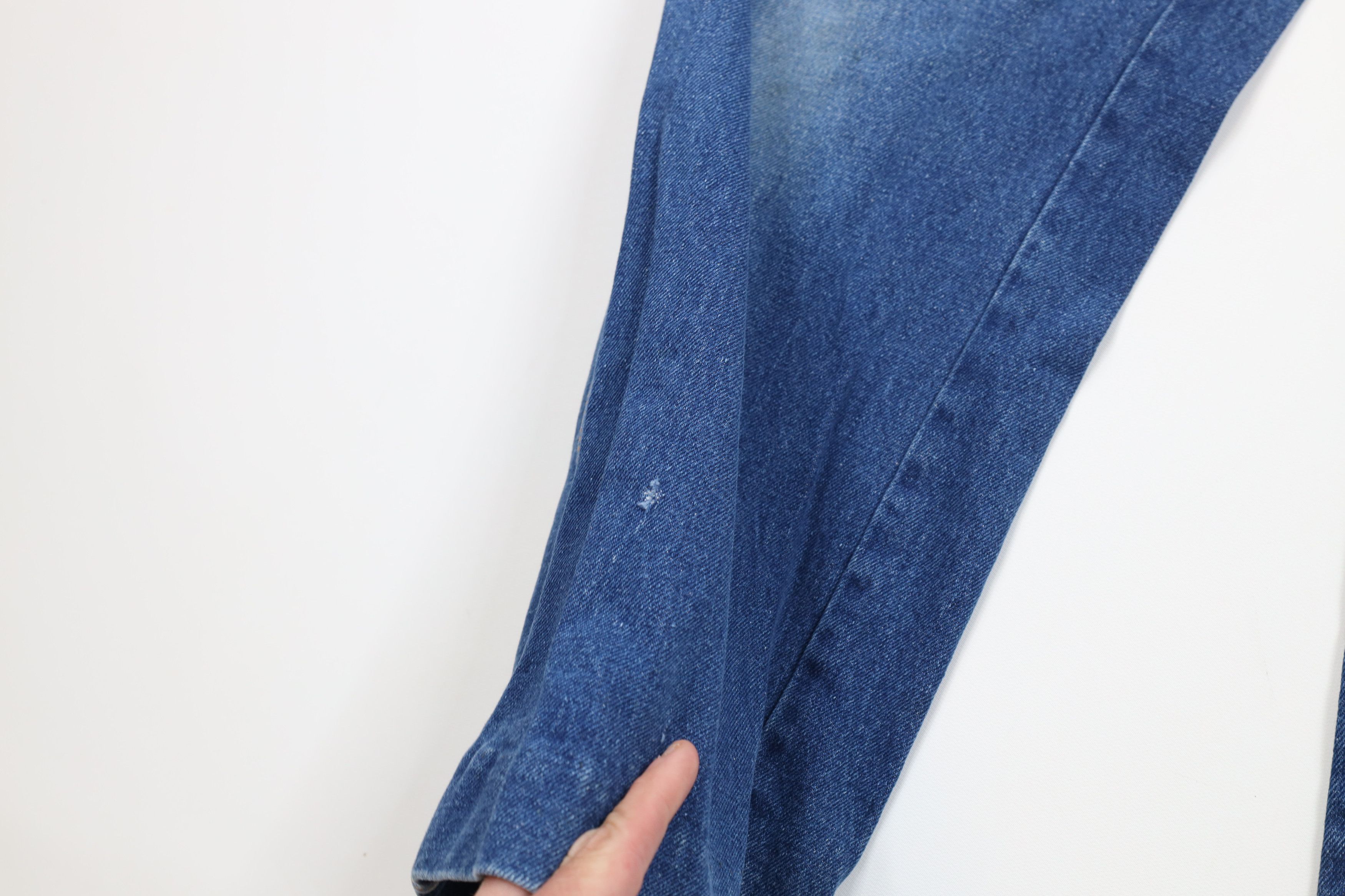 Vintage Vintage 90s Streetwear Flared Wide Leg Denim Jeans Blue Size US 34 / EU 50 - 5 Thumbnail