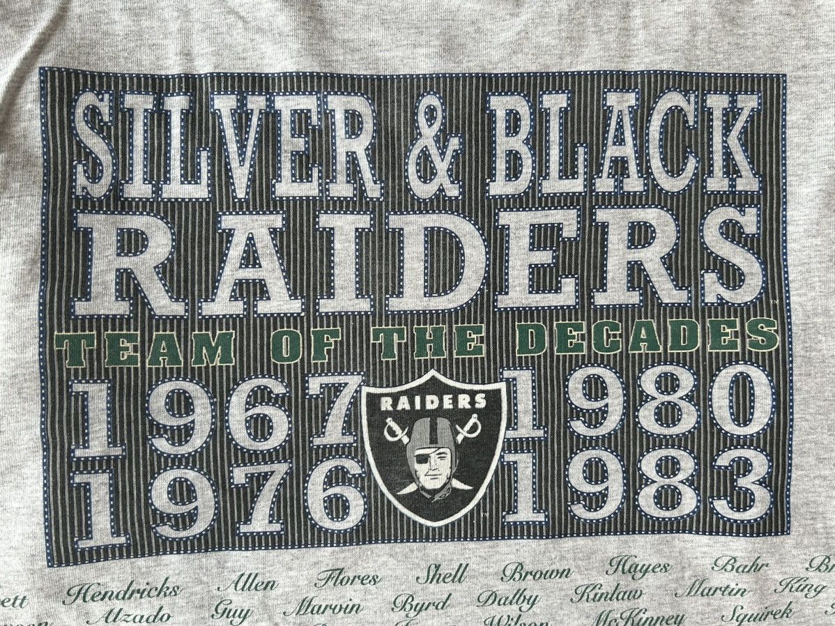 NFL × Vintage Vintage Oakland Raiders “TEAM OF DECADES” by LONG GONE USA Size US L / EU 52-54 / 3 - 4 Thumbnail