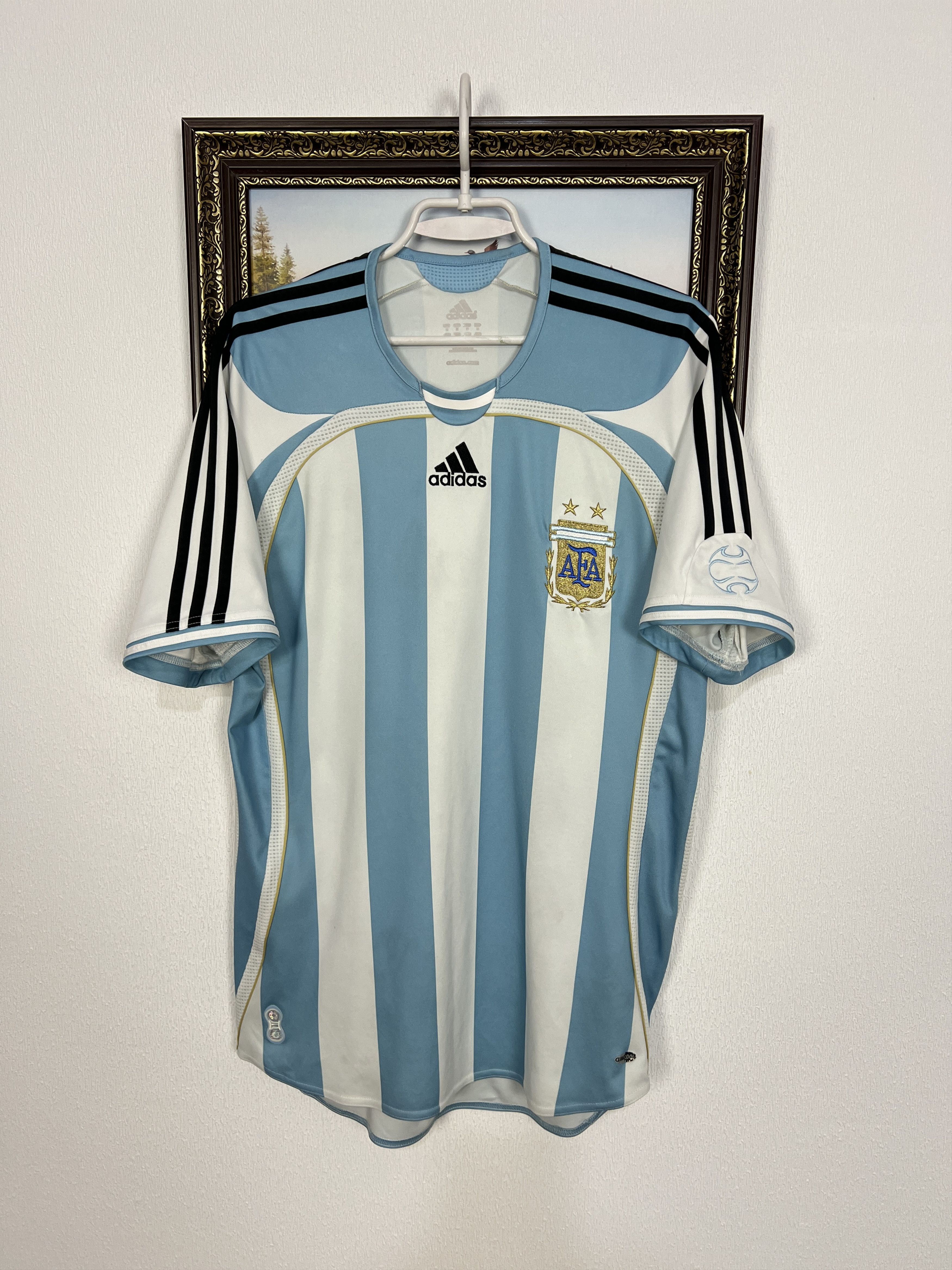 Adidas Argentina Home football shirt 2006 Soccer Jersey Trikot Size US M / EU 48-50 / 2 - 1 Thumbnail