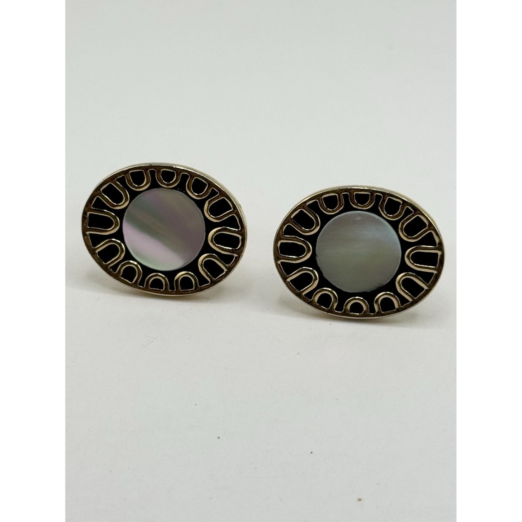 Vintage Vintage Abalone Shell Unisex Cufflinks Size ONE SIZE - 3 Thumbnail