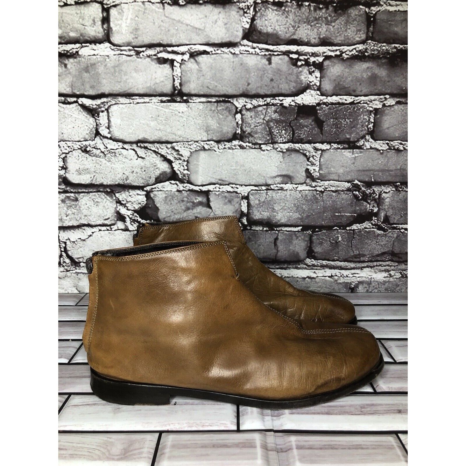 Other AGL Brown Leather Casual Back Zip Booties Ankle Boots Shoes Size US 6 / IT 36 - 17 Thumbnail