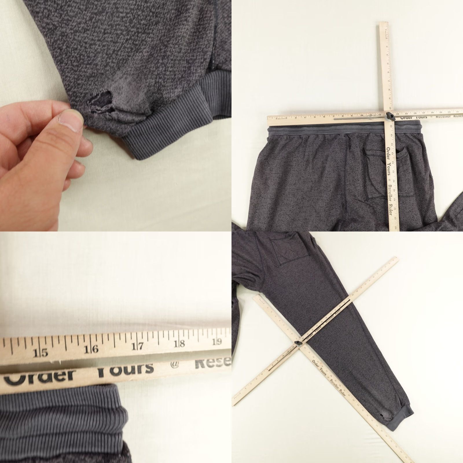 Marine Layer VINTAGE Marine Layer Mens Pants Joggers Tapered Fit XL Gray Casual Knit Cotton Blend Active Comfortable Size US 36 / EU 52 - 8 Thumbnail