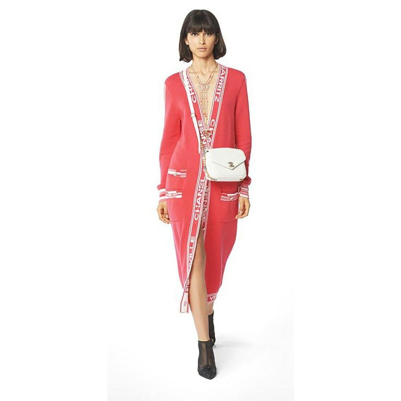 Chanel Chanel 2019 CC Logo Deauville Maxi Cashmere Cardigan Sz.40 Size M / US 6-8 / IT 42-44 - 7 Thumbnail
