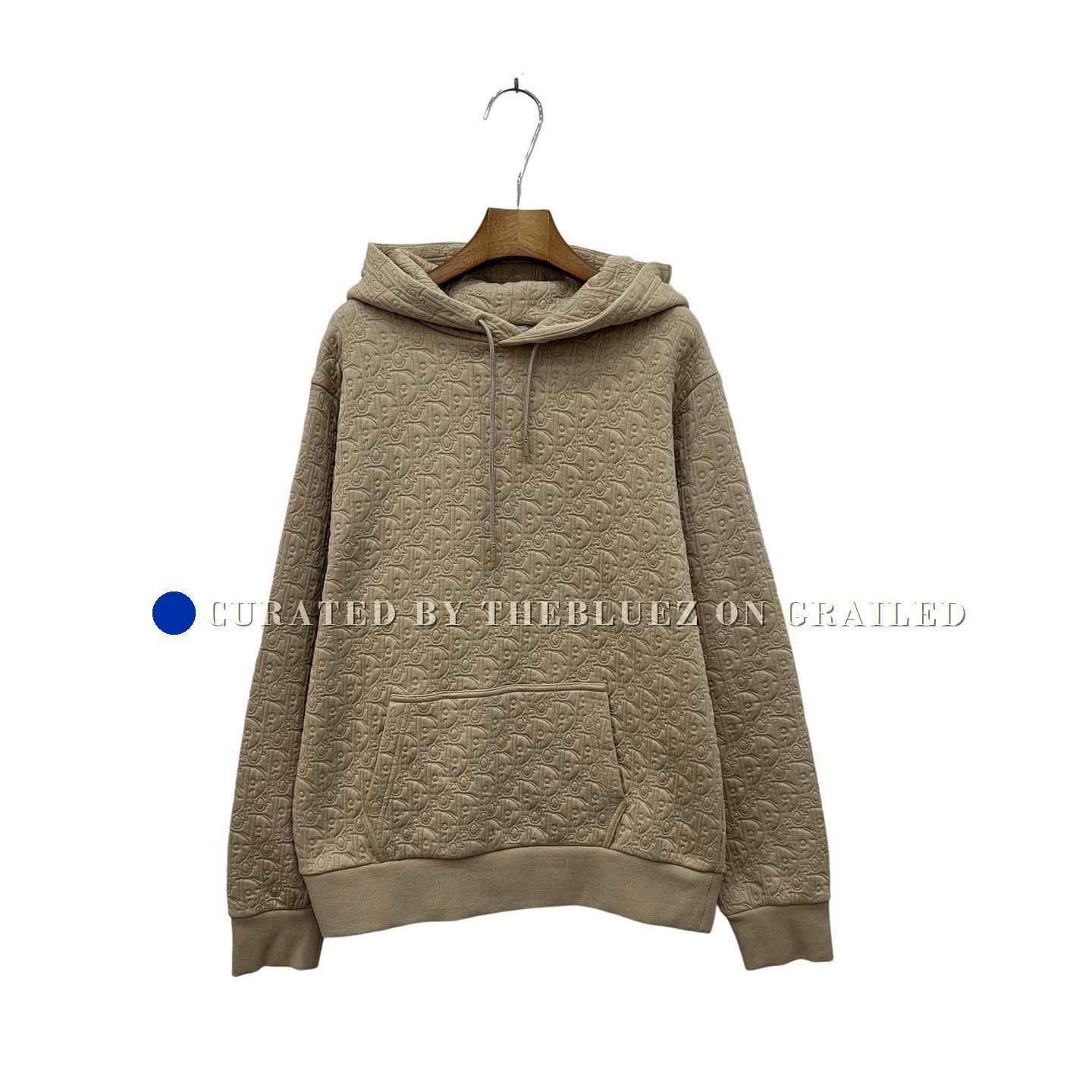 Dior Dior Milk Tea Embossed Hoodie Size US L / EU 52-54 / 3 - 1 Thumbnail