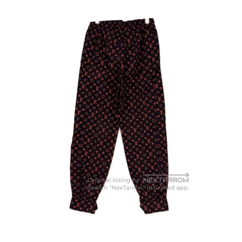 Louis Vuitton Louis Vuitton Black Orange Full Print Nylon Sweatpants Size US 42 / EU 58 - 2 Thumbnail