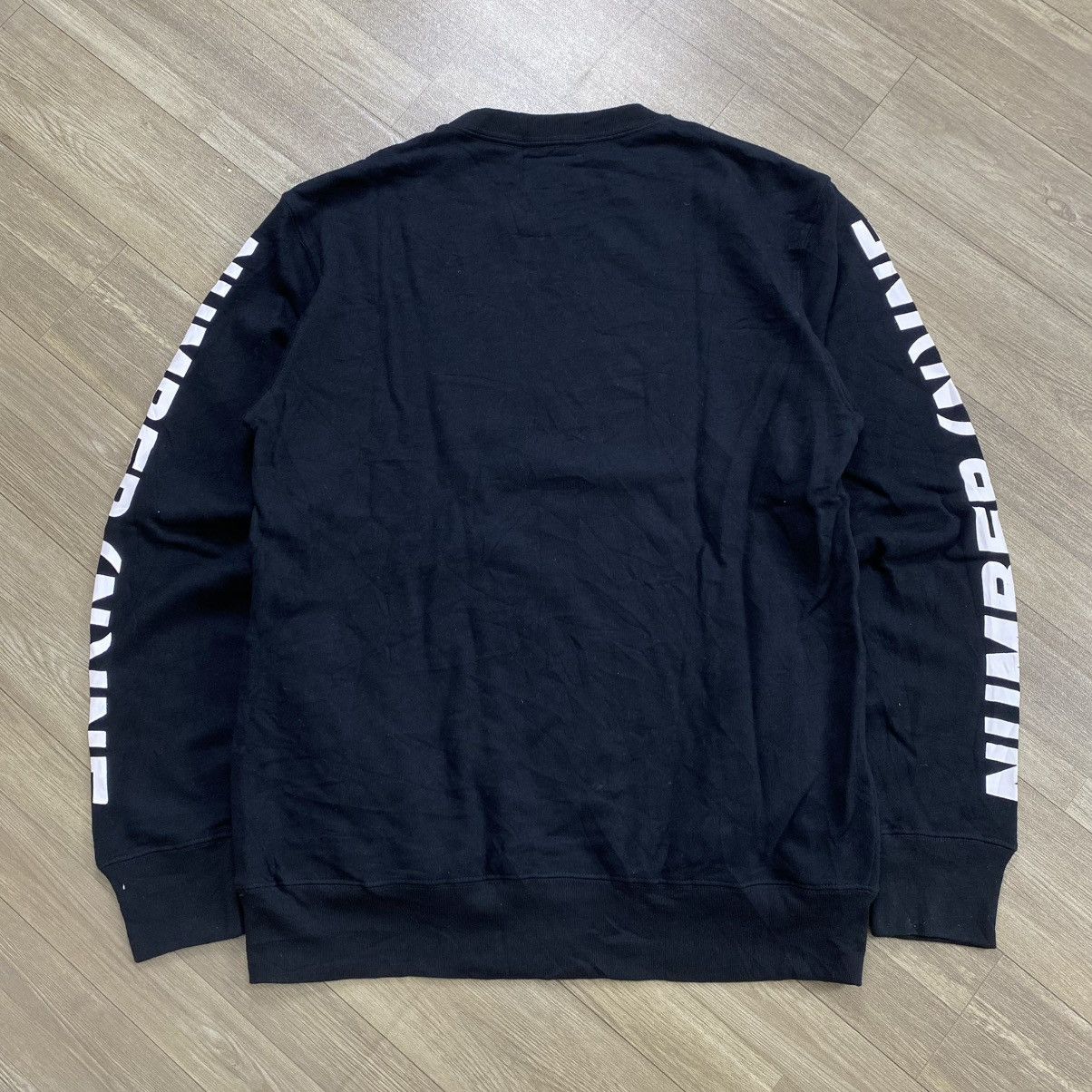 Number (N)ine 2000s Number (N)ine Spell Out Logo Tapped Pocket Sweatshirt Size US L / EU 52-54 / 3 - 15 Thumbnail