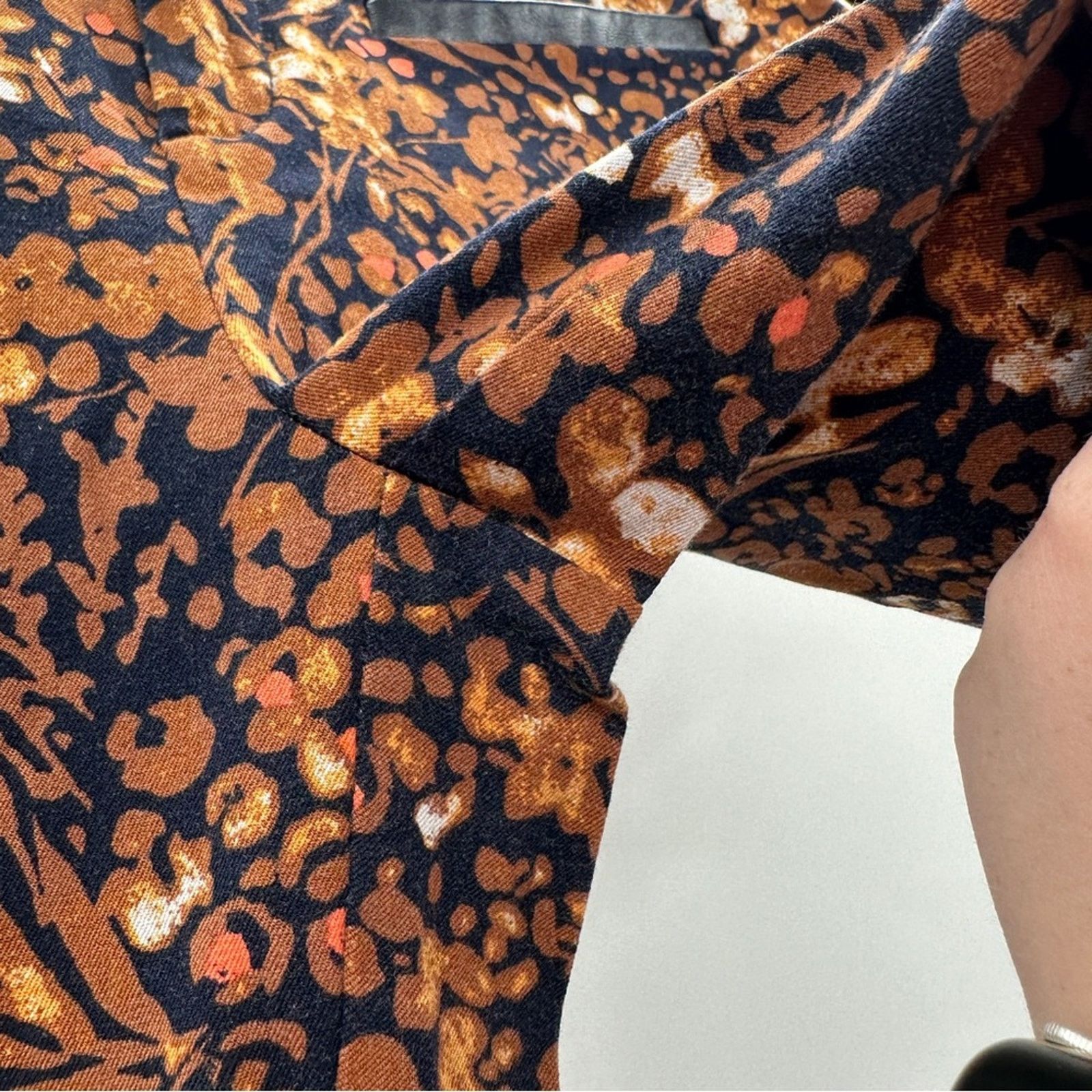 Anthropologie Anthropologie The Essential Slim Autumn Floral Trouser Pants Size 30" / US 8 / IT 44 - 7 Thumbnail