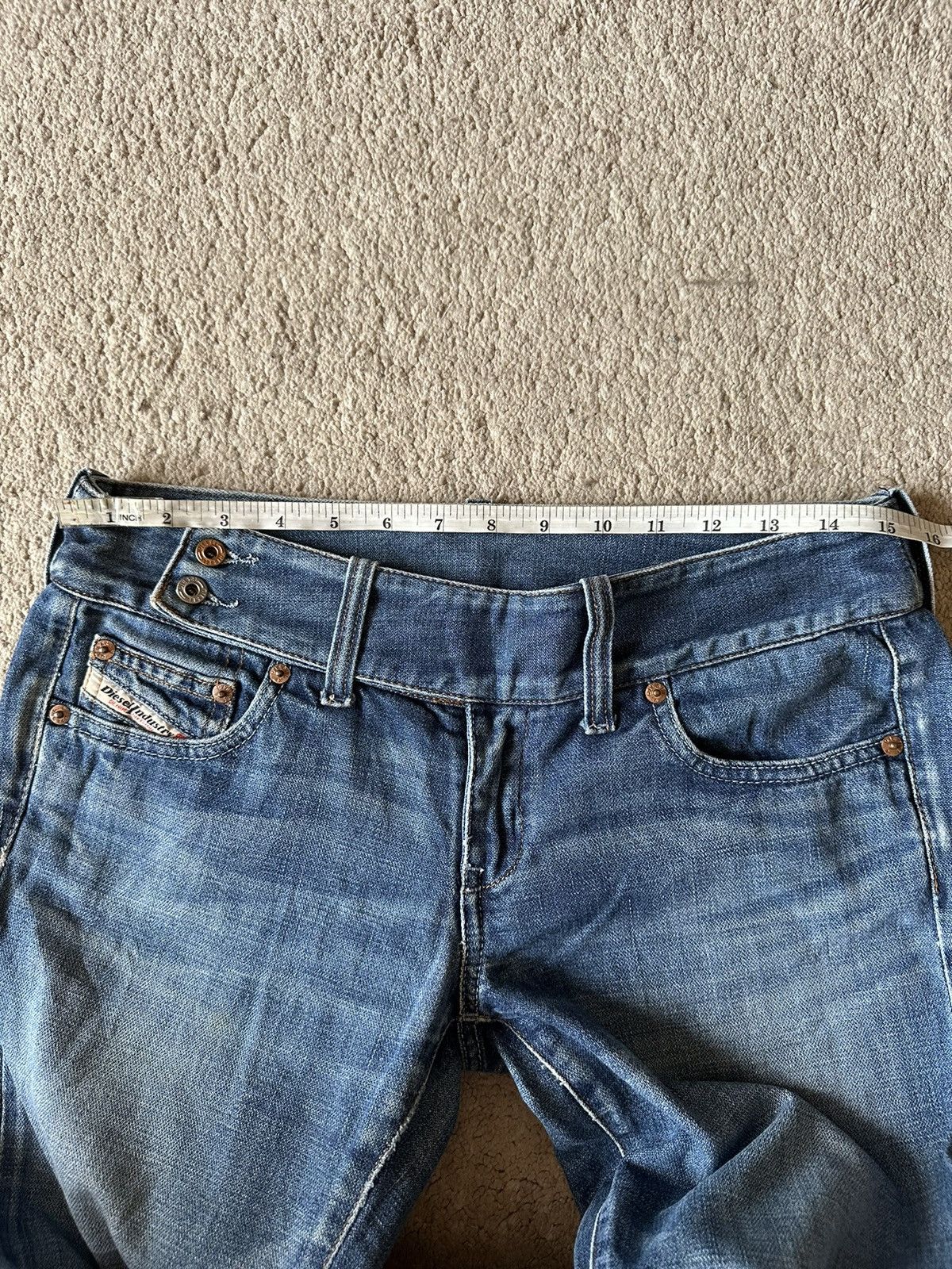 Diesel 2000s Diesel Low Rise Faded Wash Flare Jeans Size 29" - 13 Thumbnail