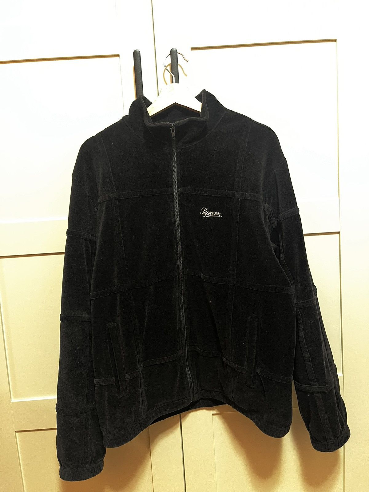 Supreme Grid Taping Velour Jacket