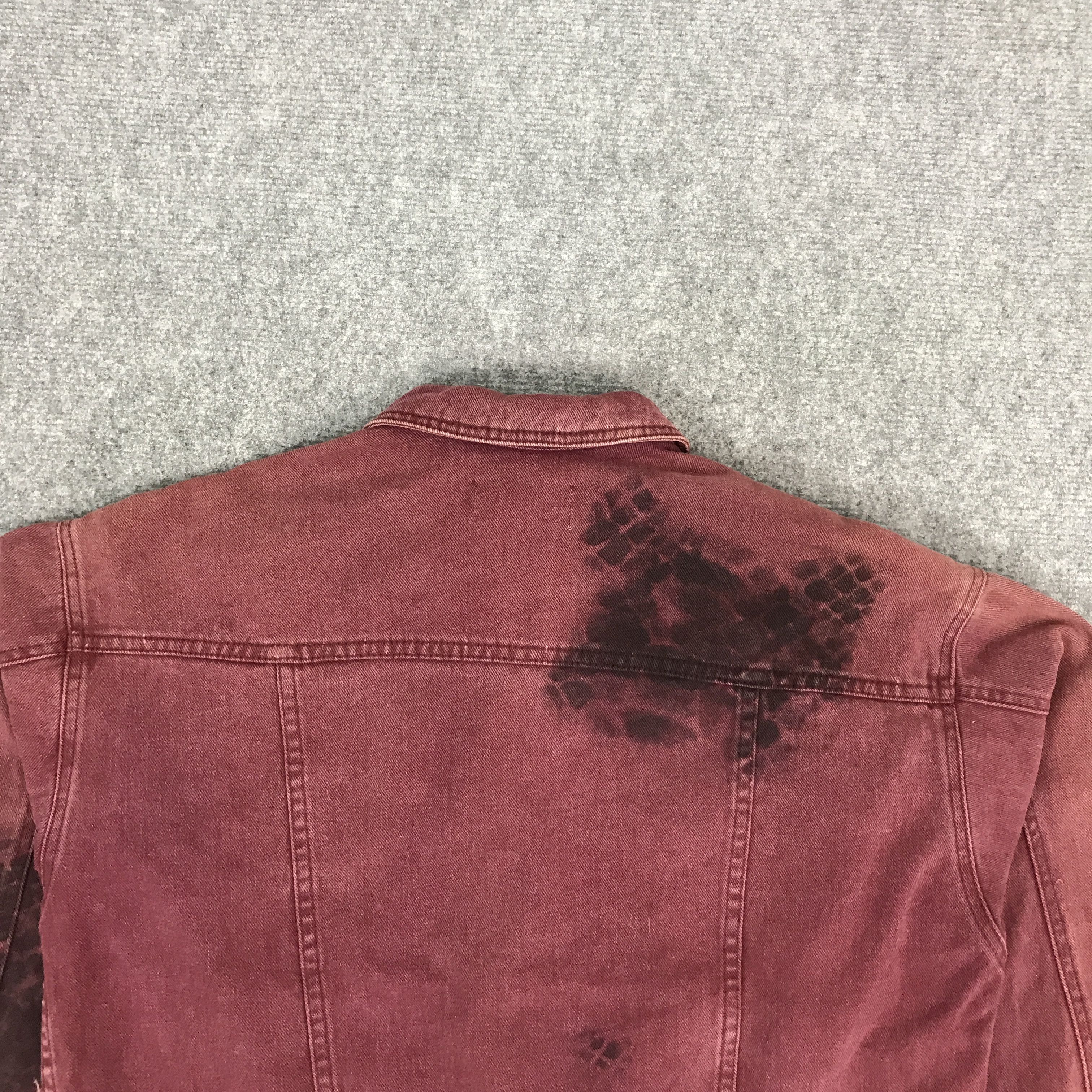 Japanese Brand JAPAN A.FLASH RED FADED BUTTON DENIM JACKET Size US M / EU 48-50 / 2 - 4 Thumbnail