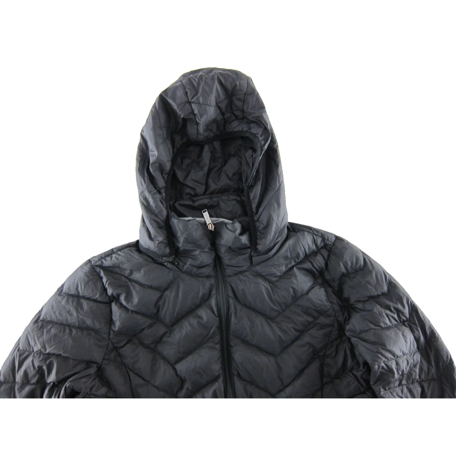 London Fog London Fog Women Jacket Nylon Down Lightweight Hooded Puffer Zip Black L Medium? Size L / US 10 / IT 46 - 4 Thumbnail