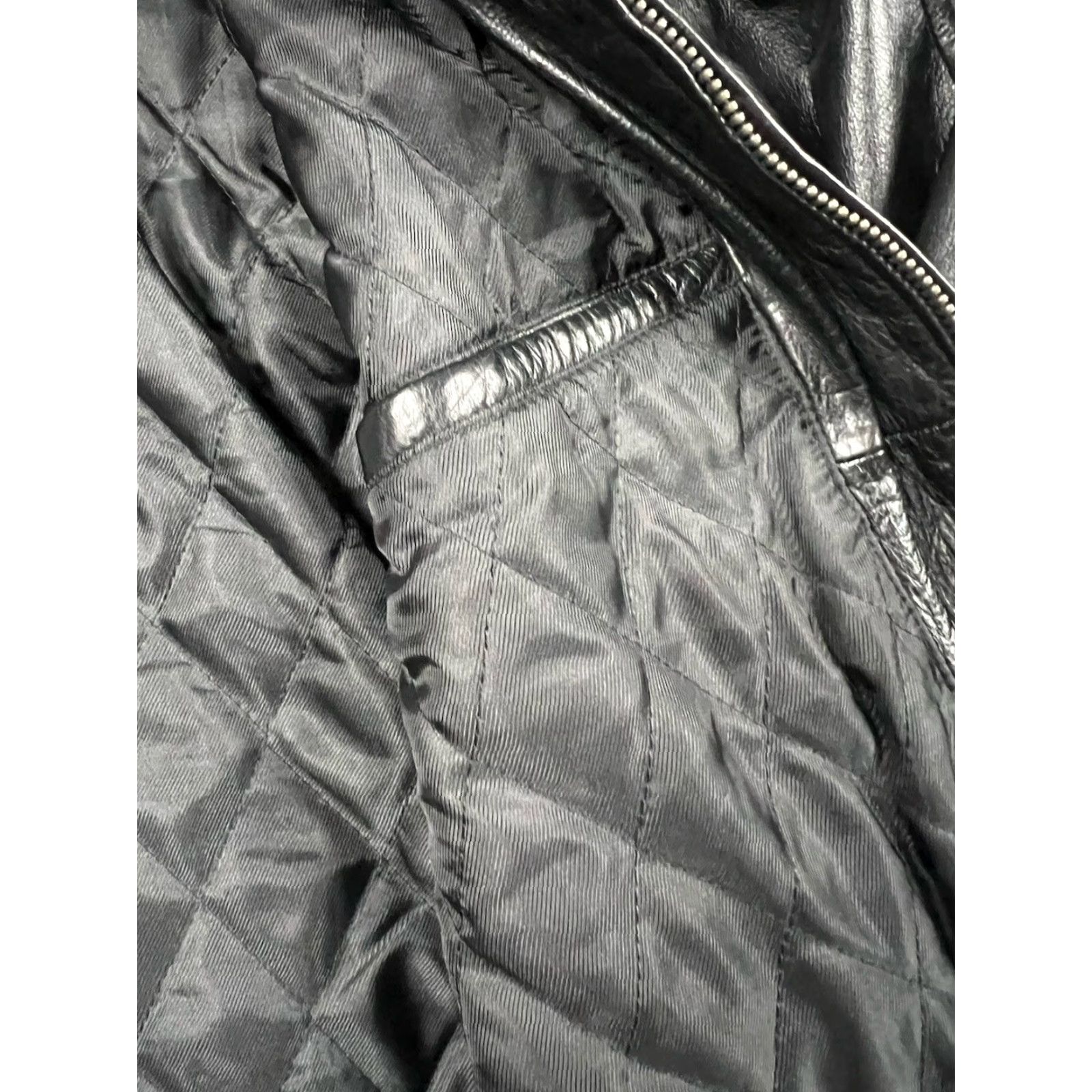 Croft & Barrow Croft & Barrow Leather Bomber Jacket Coat Men’s XL Black Quilted Lining Zip Size US XL / EU 56 / 4 - 3 Thumbnail