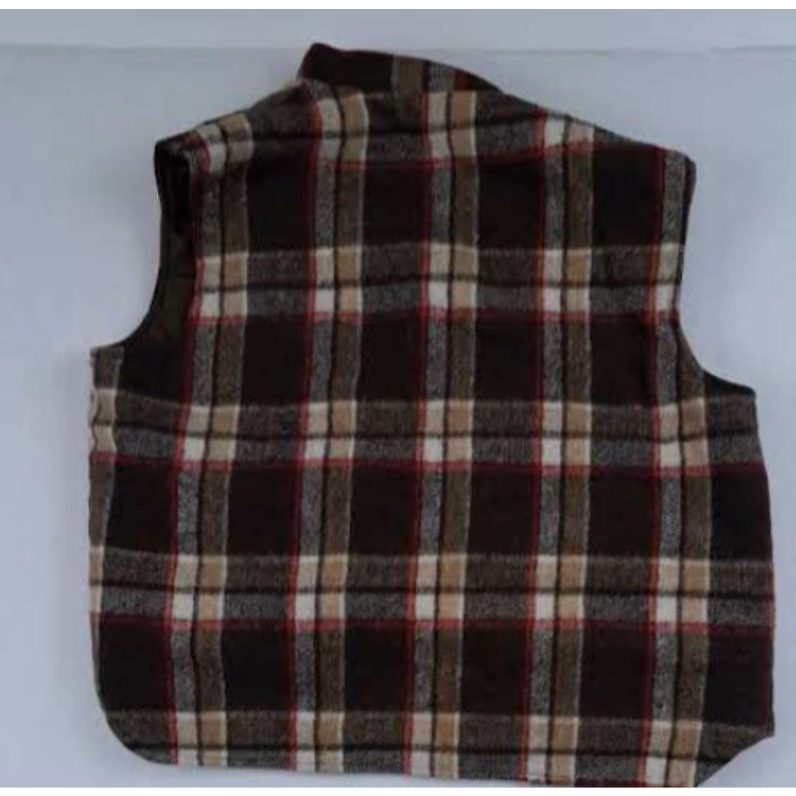 Vintage VINTAGE Deep North Vest Outdoor Plaid Insulated Down XL Brown Men Regular Short Long 23in 24in Pit to Pit Size US XL / EU 56 / 4 - 6 Thumbnail