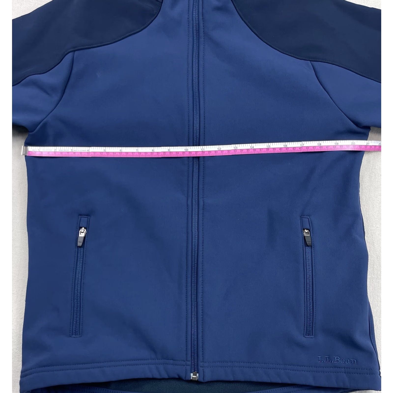 Vintage LL Bean Mens Soft Shell Jacket Fleece Lined Full Zip Pockets Blue Hiking Small Size US S / EU 44-46 / 1 - 6 Thumbnail