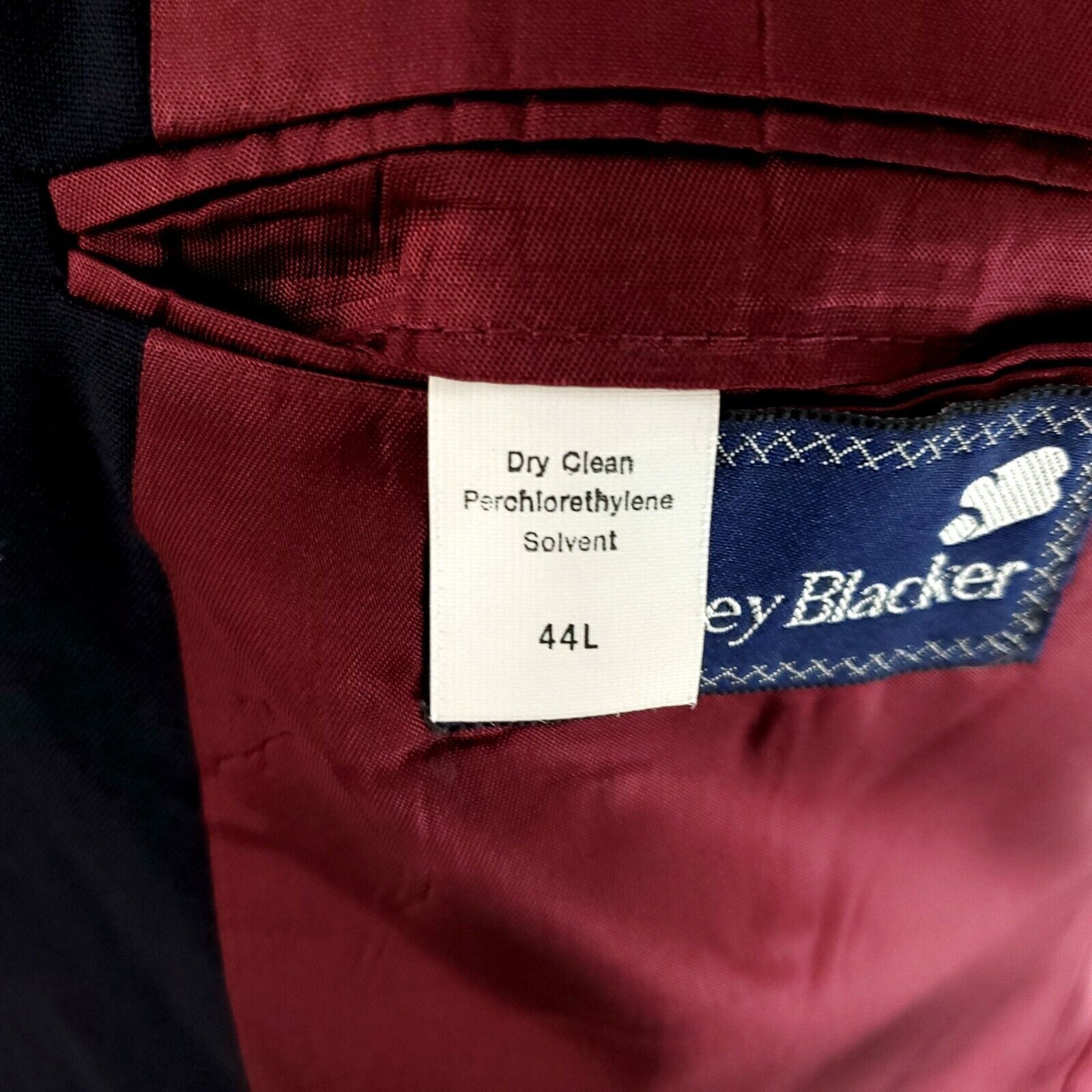 Vintage Stanley Blacker Wool 2 Gold Button Blazer 42L Or Slim 44L Bl Size 42L - 9 Thumbnail