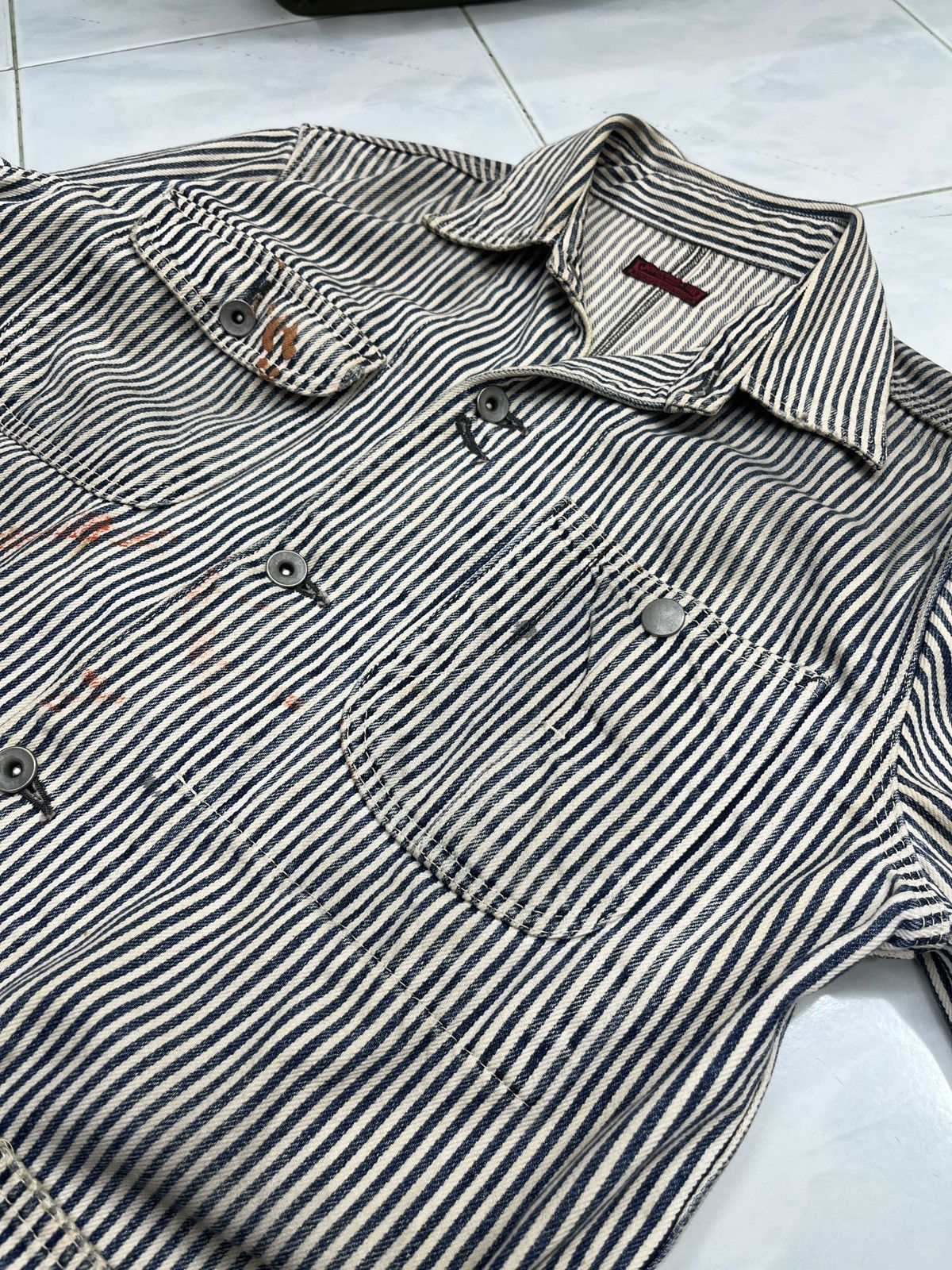 Johnbull 🔥🔥🔥ARCHIVE VINTAGE JOHN BULL HICKORY STRIPE CHORE JACKET Size US M / EU 48-50 / 2 - 18 Thumbnail