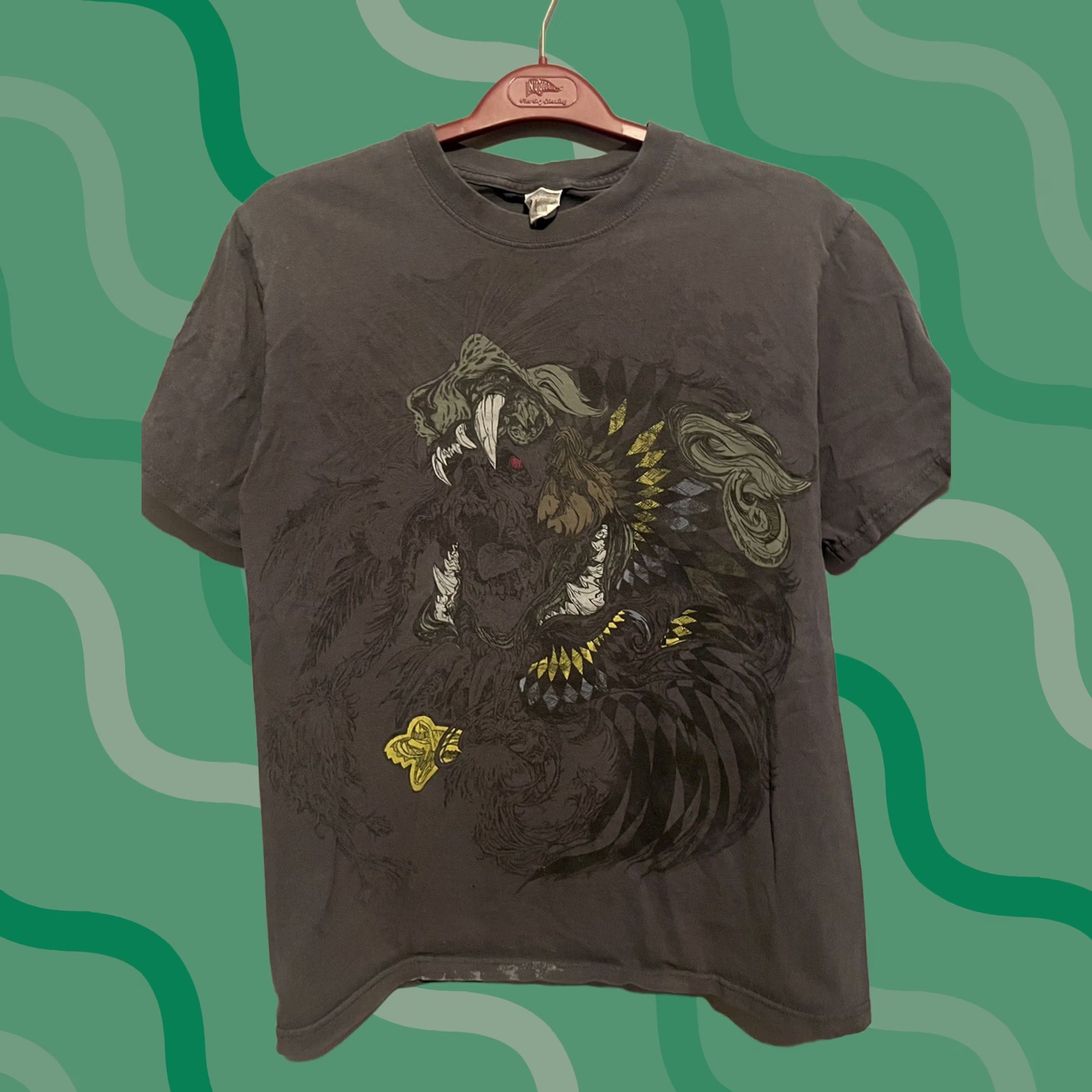 Fox Racing VINTAGE Fox Skull T-Shirt Grey M Men Medium Shirt Size US M / EU 48-50 / 2 - 1 Thumbnail