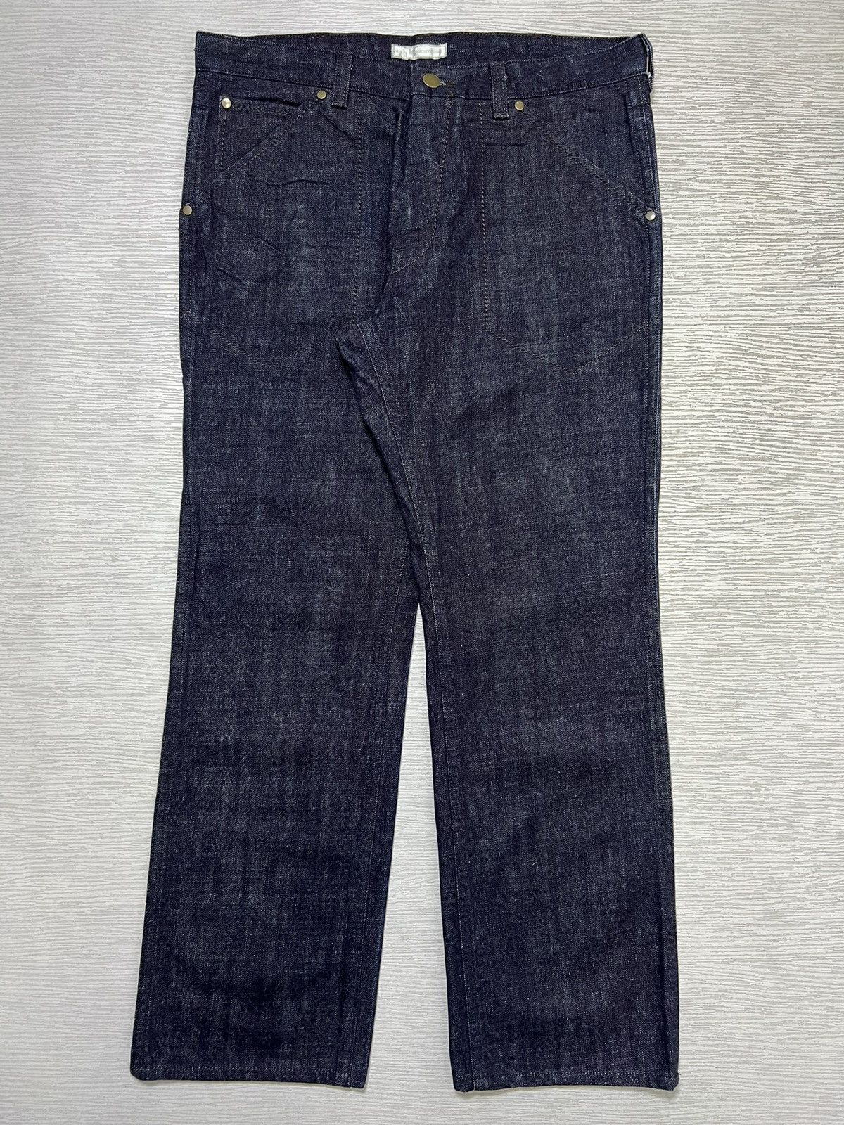 Number (N)ine Number (N)ine - AW02 - Stitch Detail Denim Carpenter Pants Size US 32 / EU 48 - 1 Thumbnail