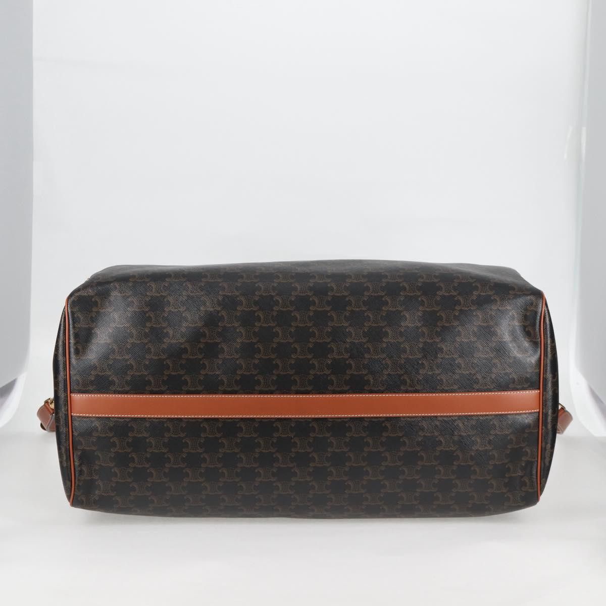 Celine CELINE Triomphe Boston Bag Pvc Leather Black Gold Size ONE SIZE - 5 Thumbnail