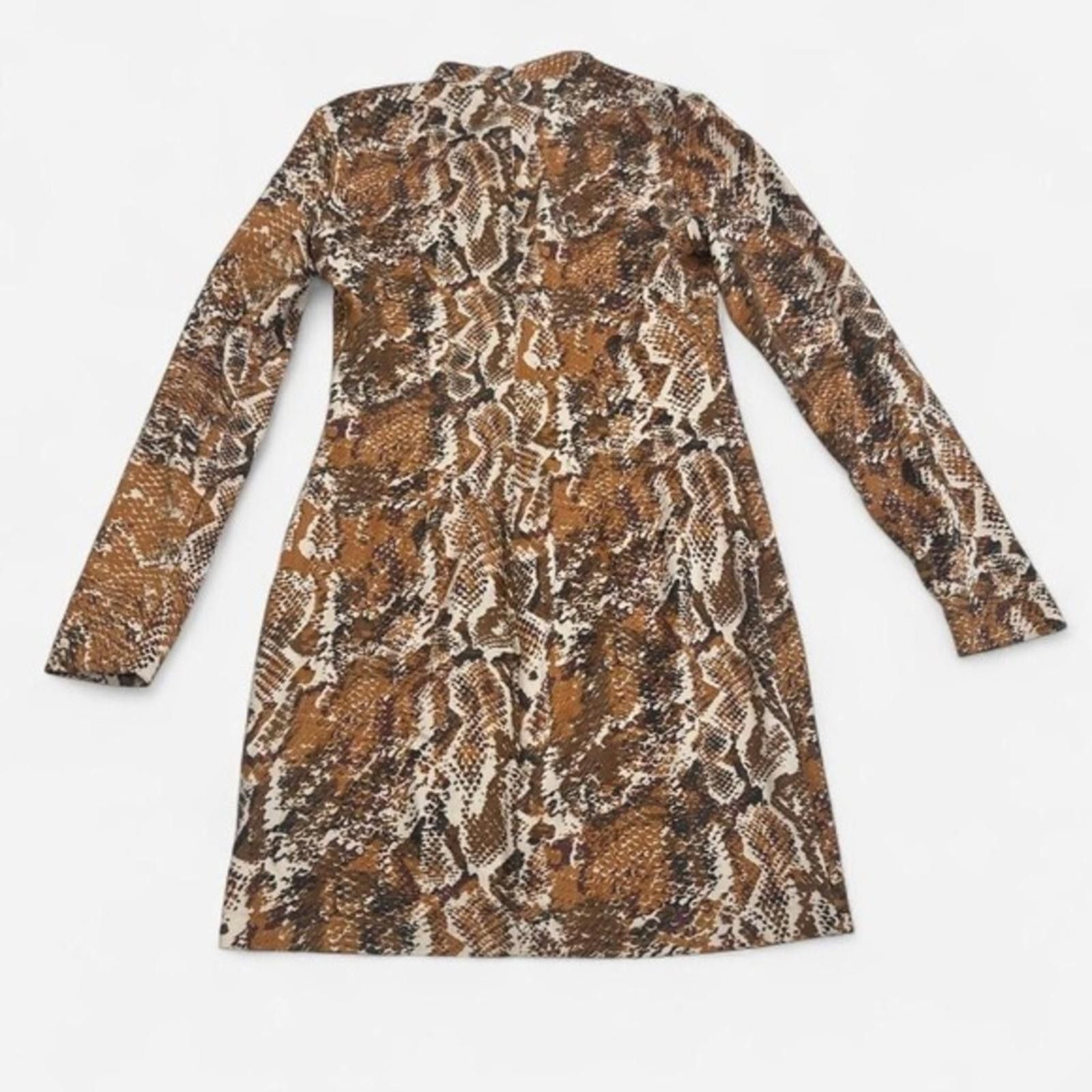 Georges Marciano NWOT Marciano Dress Women US 6 Hudson Tan Brown Snakeskin Size M / US 6-8 / IT 42-44 - 2 Thumbnail