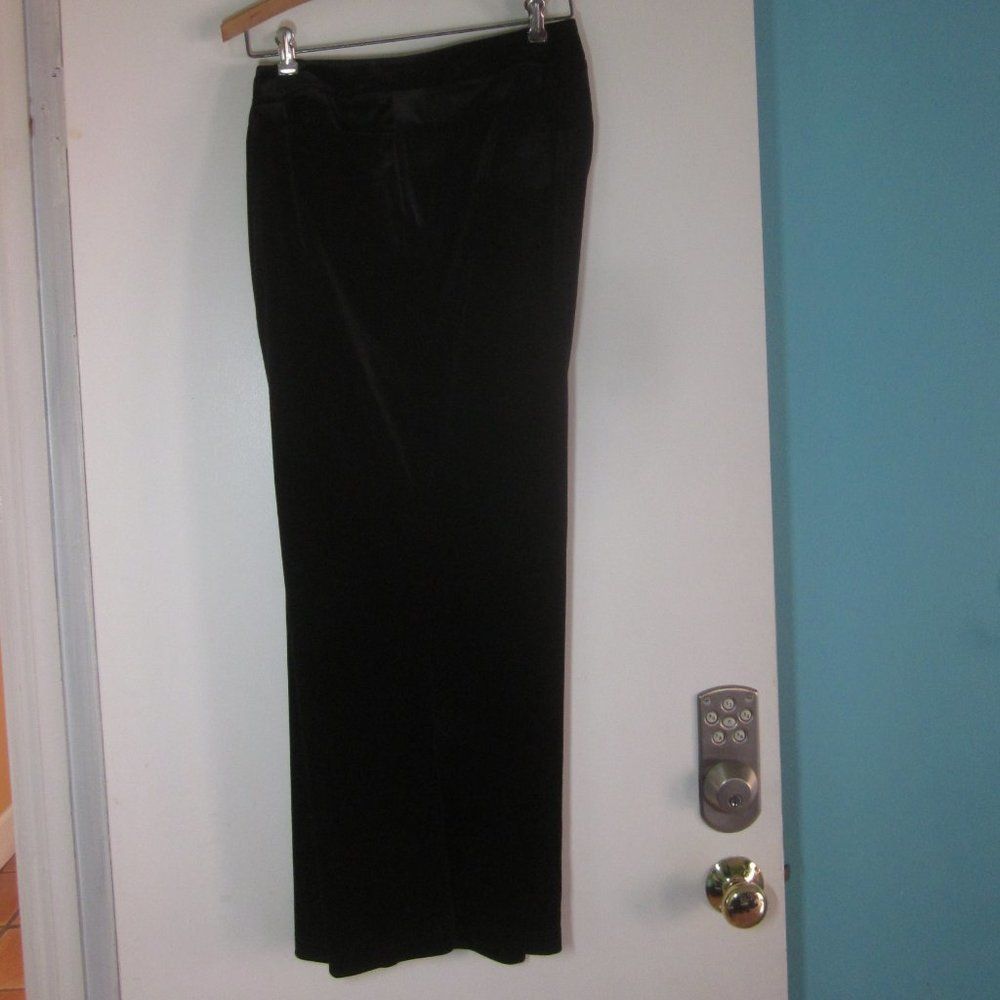 Calvin Klein Calvin Klein Woman Black Velvet Pants Size 24 W New with T Size 42" / US 20 - 1 Thumbnail