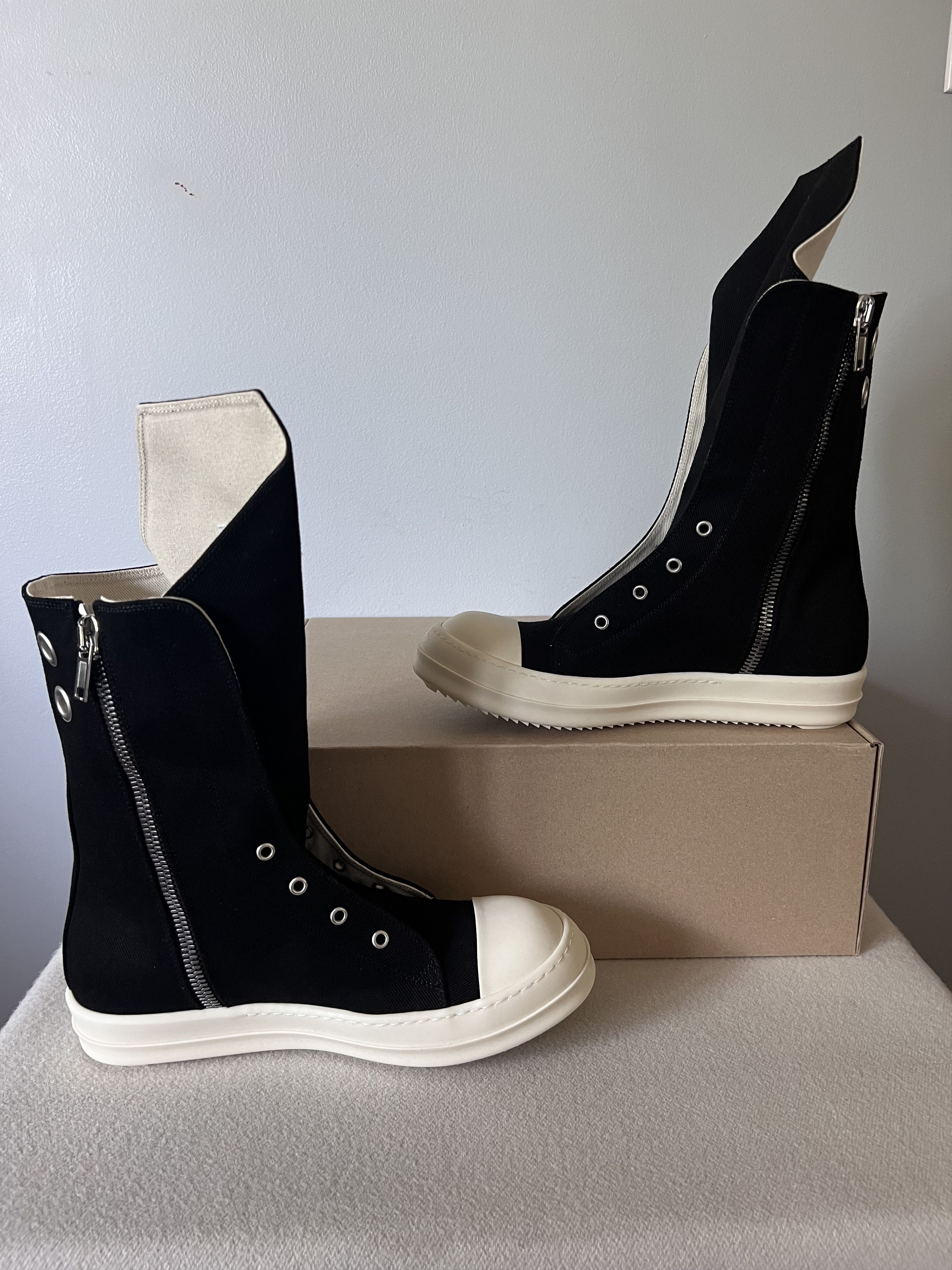 Rick Owens Drkshdw Rick Owens DRKSHDW Ramones Boots in Black Size US 9 / EU 42 - 3 Thumbnail