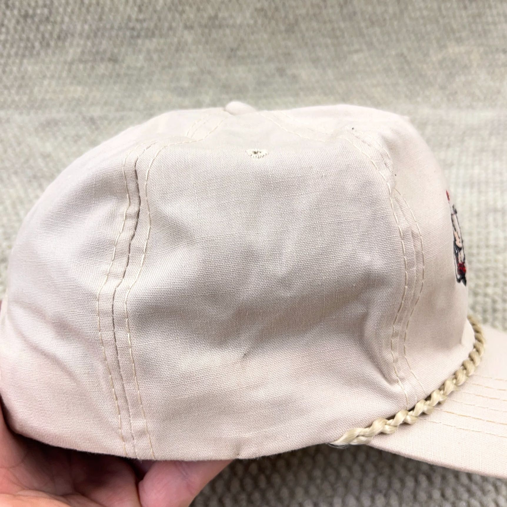 Vintage VINTAGE YoungAn Trucker Hat Beisge Beige 90s Advertising USA 80s 90s Railroad Logo Mens Hat Cap Cap/Trucker Hat Size ONE SIZE - 6 Thumbnail