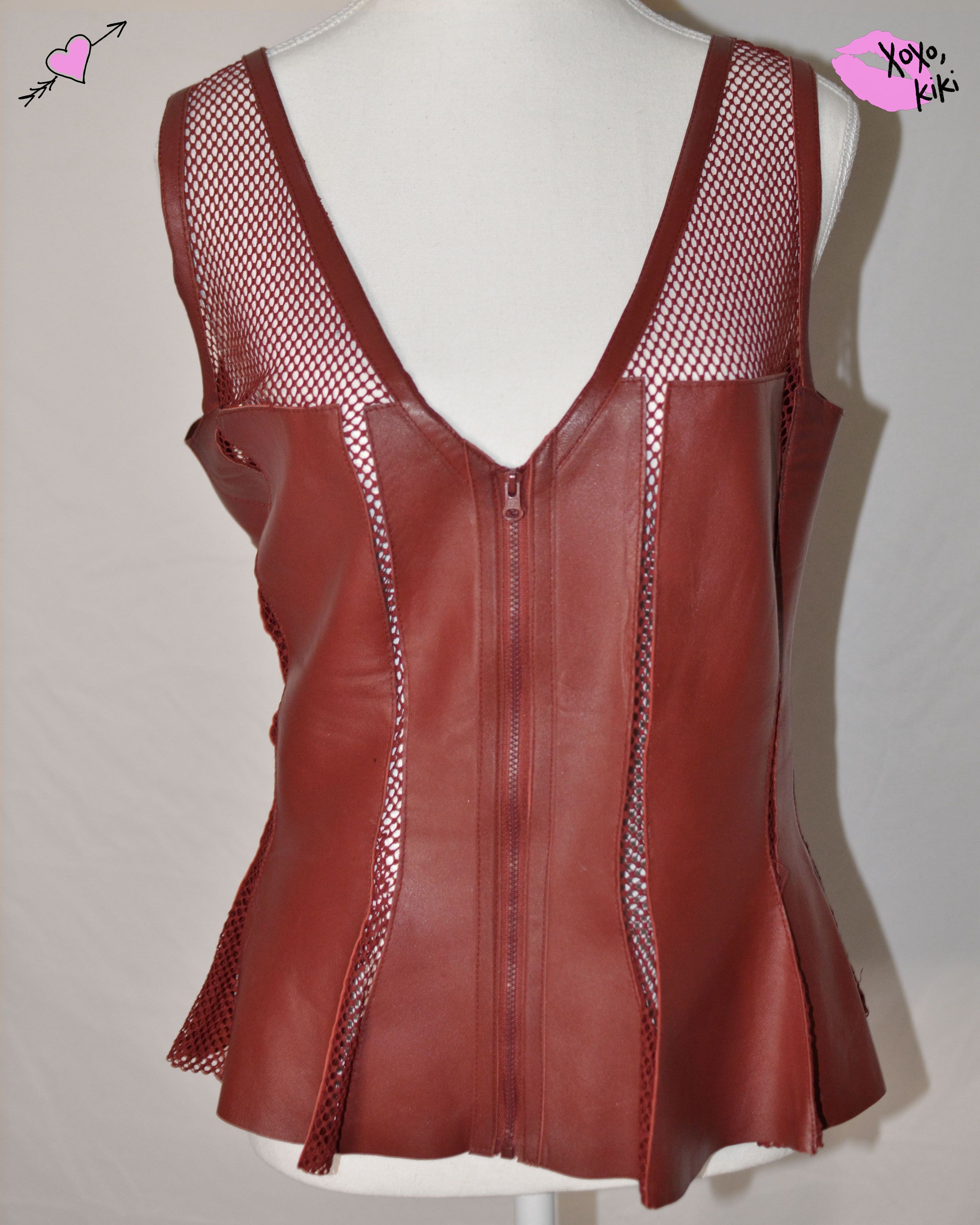 Other Red Leather Vest Top Size M / US 6-8 / IT 42-44 - 1 Thumbnail