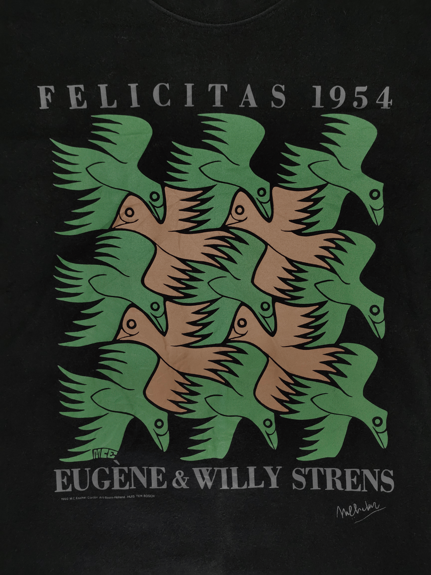 Arts & Science Vintage 90s M.C Escher Felicitas 1954 Eugene & Willy Strens Size US M / EU 48-50 / 2 - 2 Thumbnail