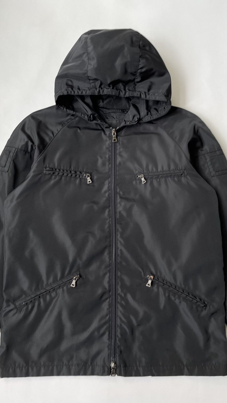 Prada S/S 07 Black Nylon Utility Jacket Size US M / EU 48-50 / 2 - 2 Thumbnail