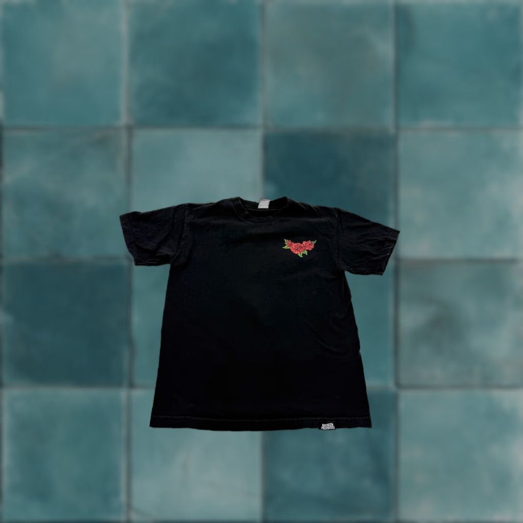 Broken Promises Co. Broken Promises Graphic T-Shirt Mens Medium Black Rose Short Sleeve Outdoor Tee Size US M / EU 48-50 / 2 - 1 Thumbnail