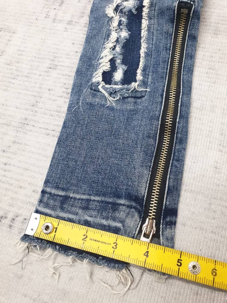 Japanese Brand Dance schon patchwork super skinny Size US 30 / EU 46 - 7 Thumbnail