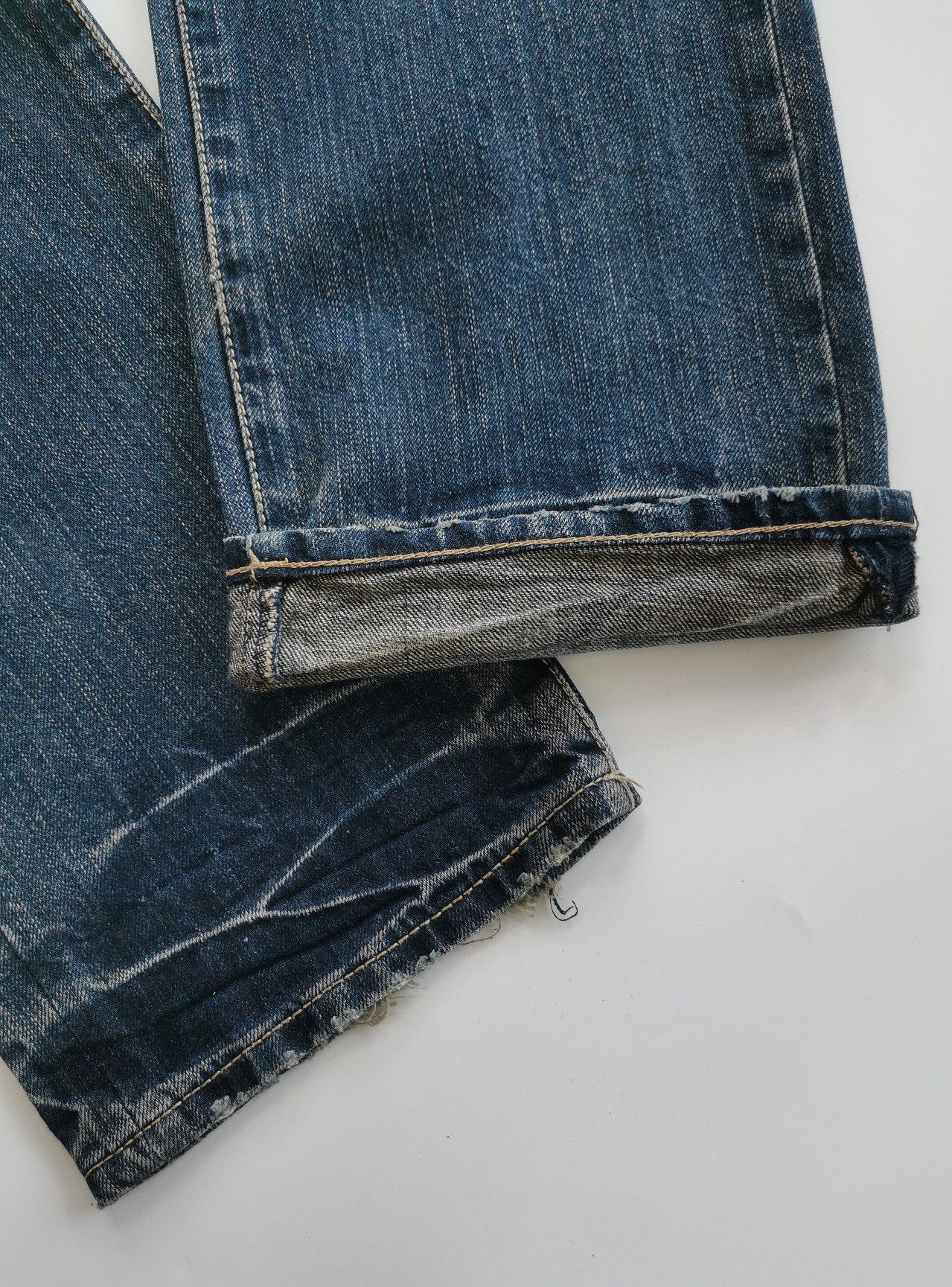 PPFM × The Smiths PPFM Double Waist Patchwork Distressed Denim Jeans Size US 32 / EU 48 - 8 Thumbnail