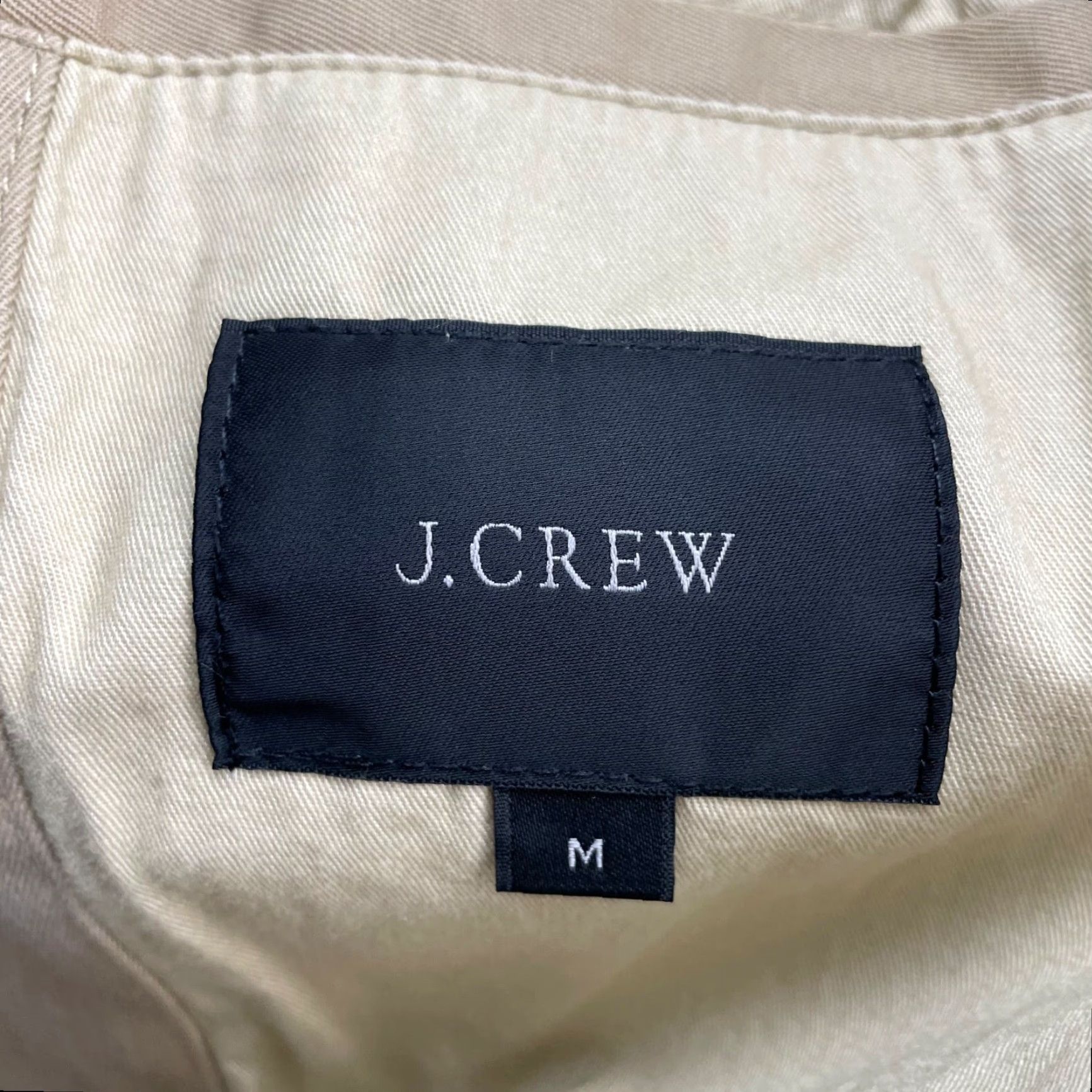J.CREW Blazer Men Medium Beige 100% Cotton 2-Button Chino Khaki Mens