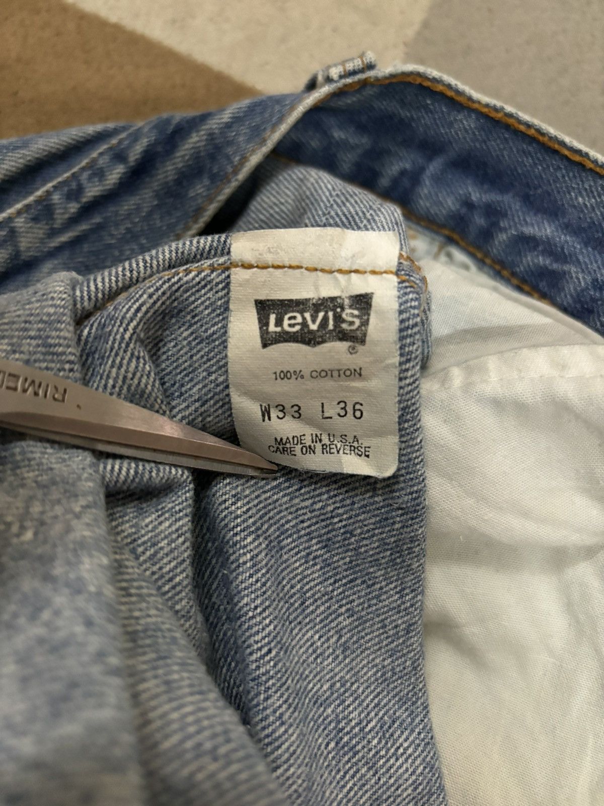 Levi's Vintage 90 Levis 501 Straight Leg Distressed Grunge Jeans Size US 31 - 22 Thumbnail