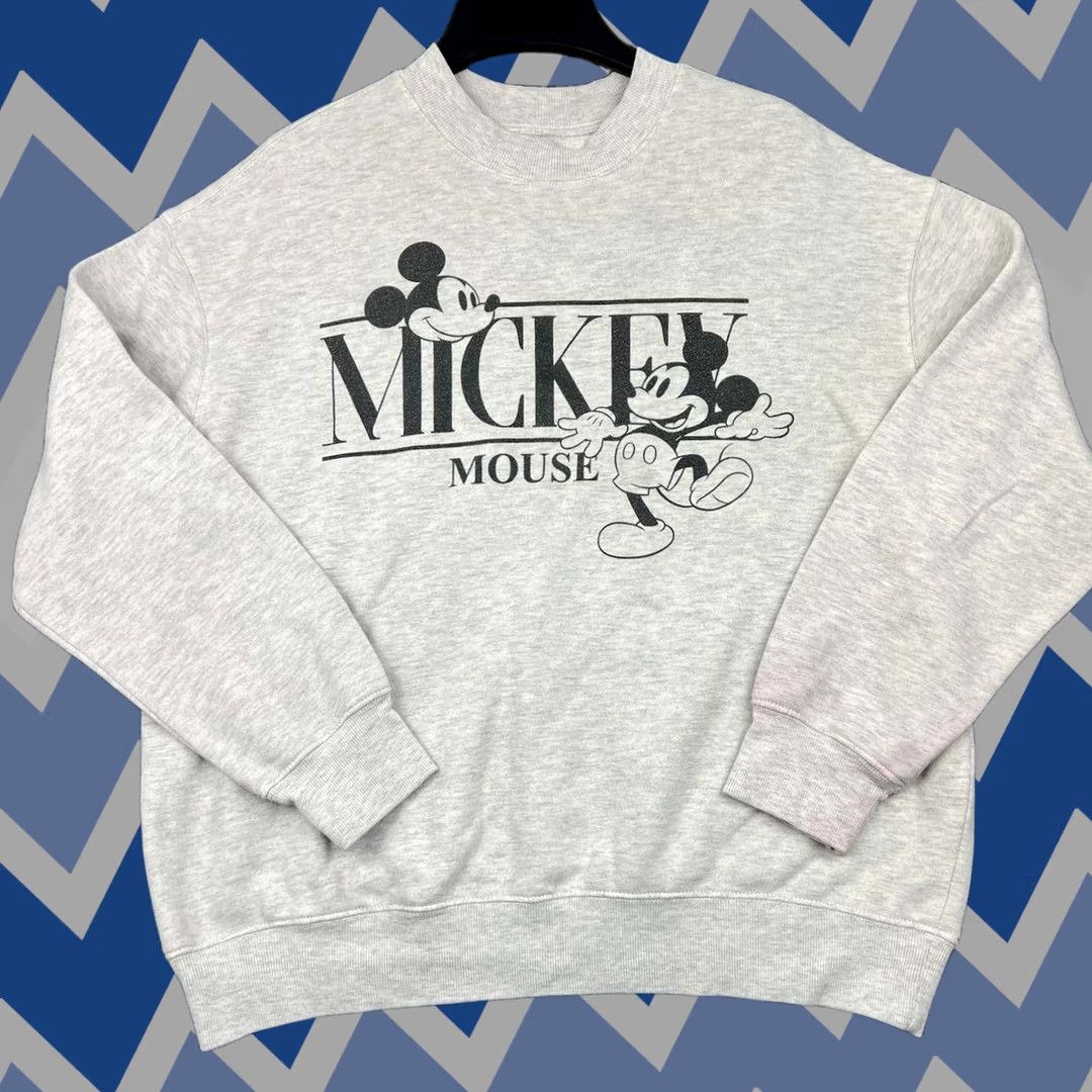 Disney Disney Mickey Mouse Sweatshirt Men Large Gray Crew Neck Graphic Pullover L Size US L / EU 52-54 / 3 - 1 Thumbnail