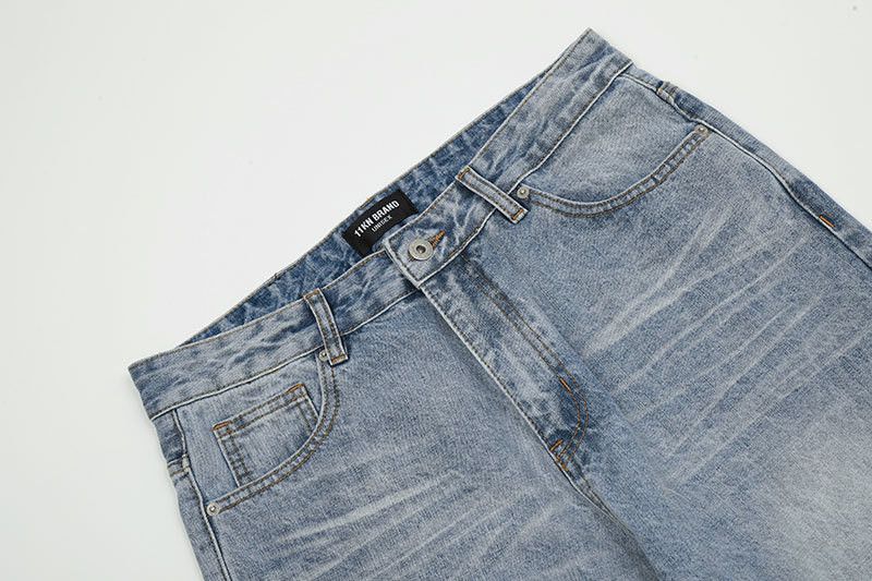 Japanese Brand Street style men's loose-fitting flared cleanfit retro jeans Size US 32 / EU 48 - 3 Thumbnail