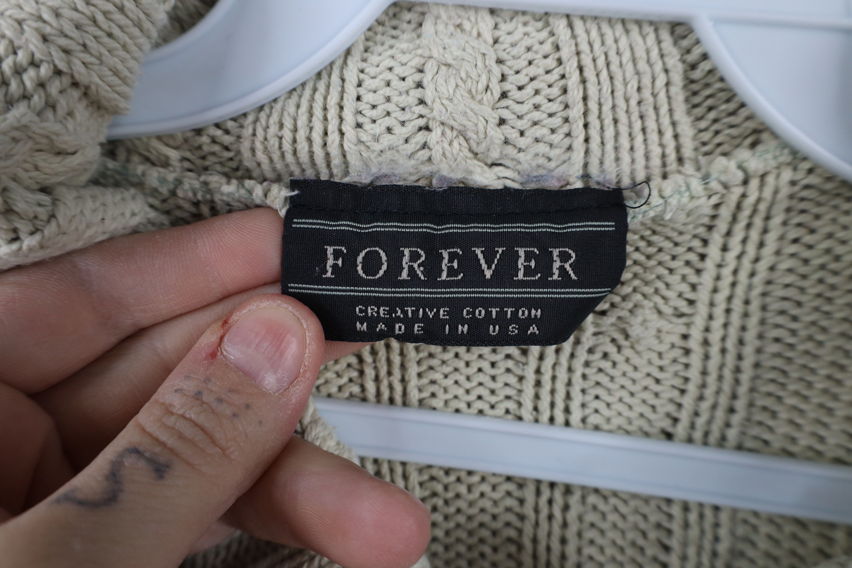 Vintage Vintage 90s Streetwear Fisherman Cable Knit Sweater USA Size L / US 10 / IT 46 - 5 Thumbnail
