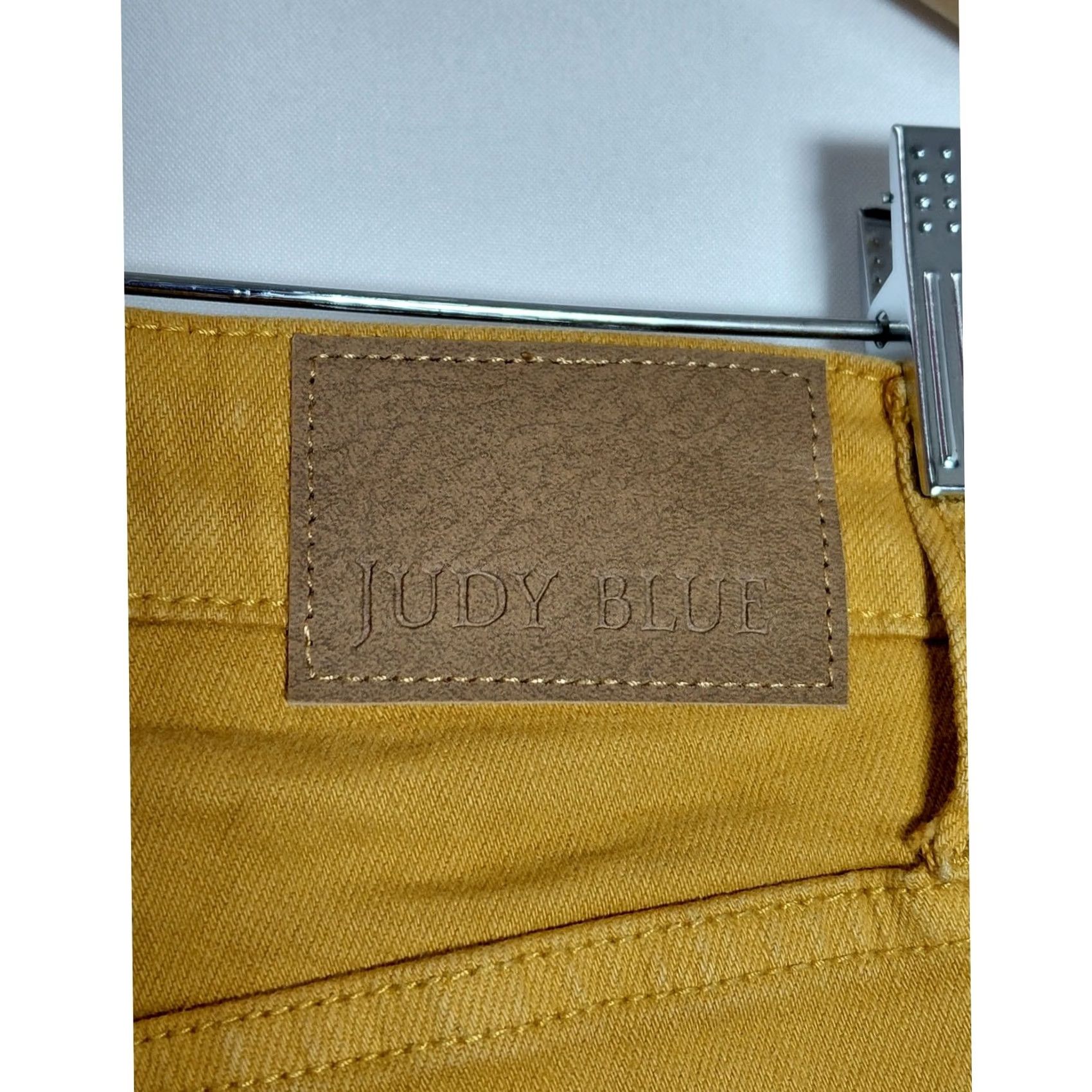 Denime Judy Blue Los Angeles Flared Jeans Mustard Denim Size 0 Womens Regular Stretch Cotton Spandex JB86713 Size 25" / US 0 / IT 36 - 5 Thumbnail