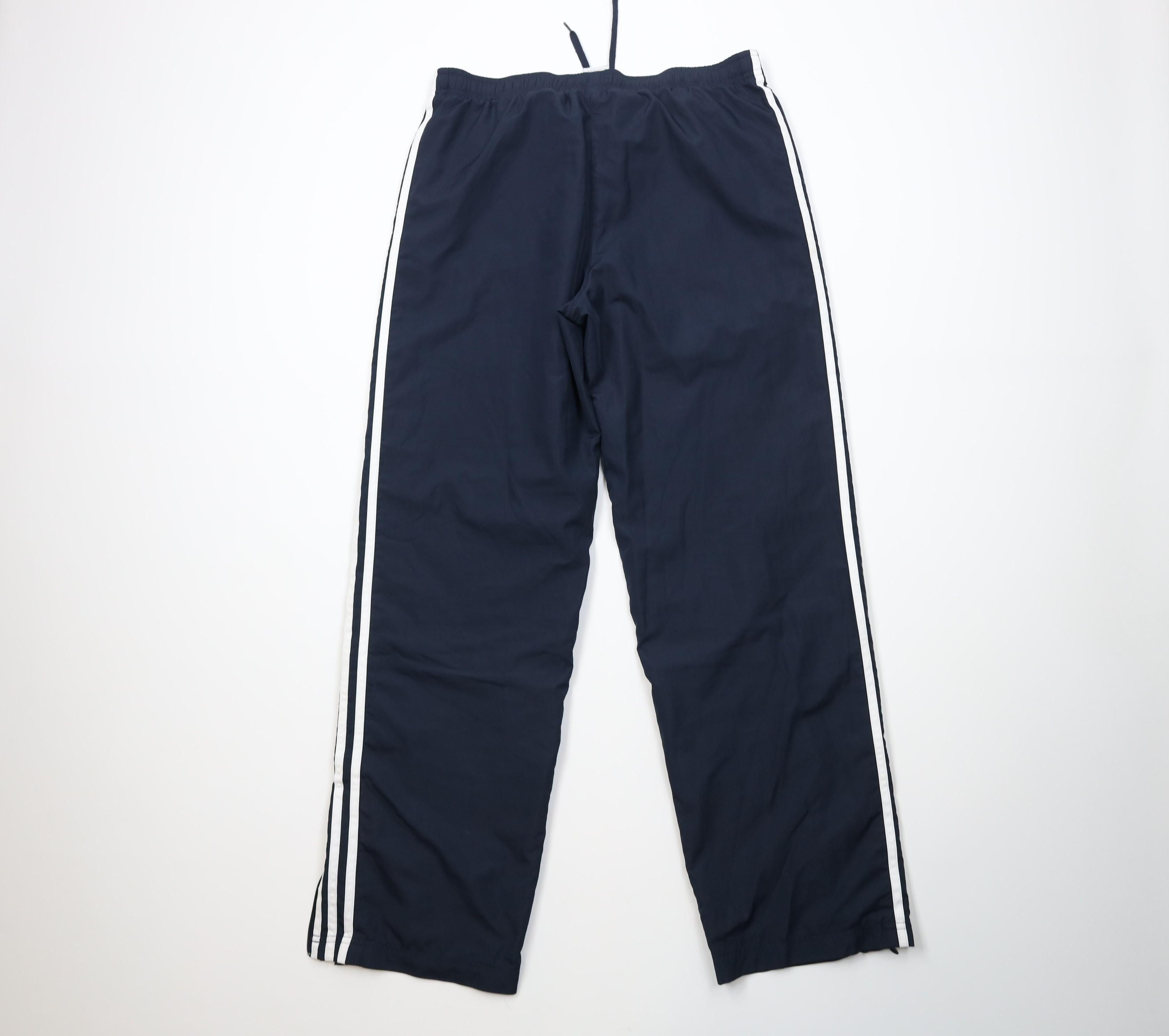 Adidas Vintage Y2K Adidas Striped Lined Wide Leg Windbreaker Pants Size 33" - 11 Thumbnail