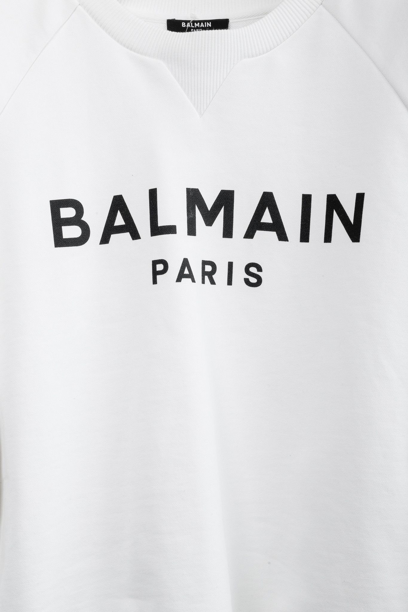 Balmain Balmain White Oversized Printed Logo Long Sleeve Sweatshirt Size S / US 4 / IT 40 - 7 Thumbnail